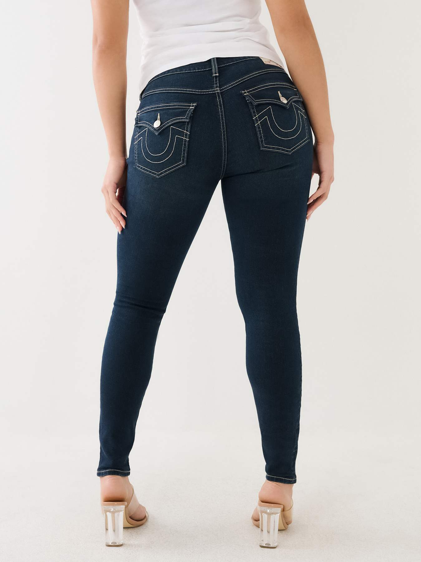 Jennie Mid Rise Flap Curvy Skinny Jean 9178