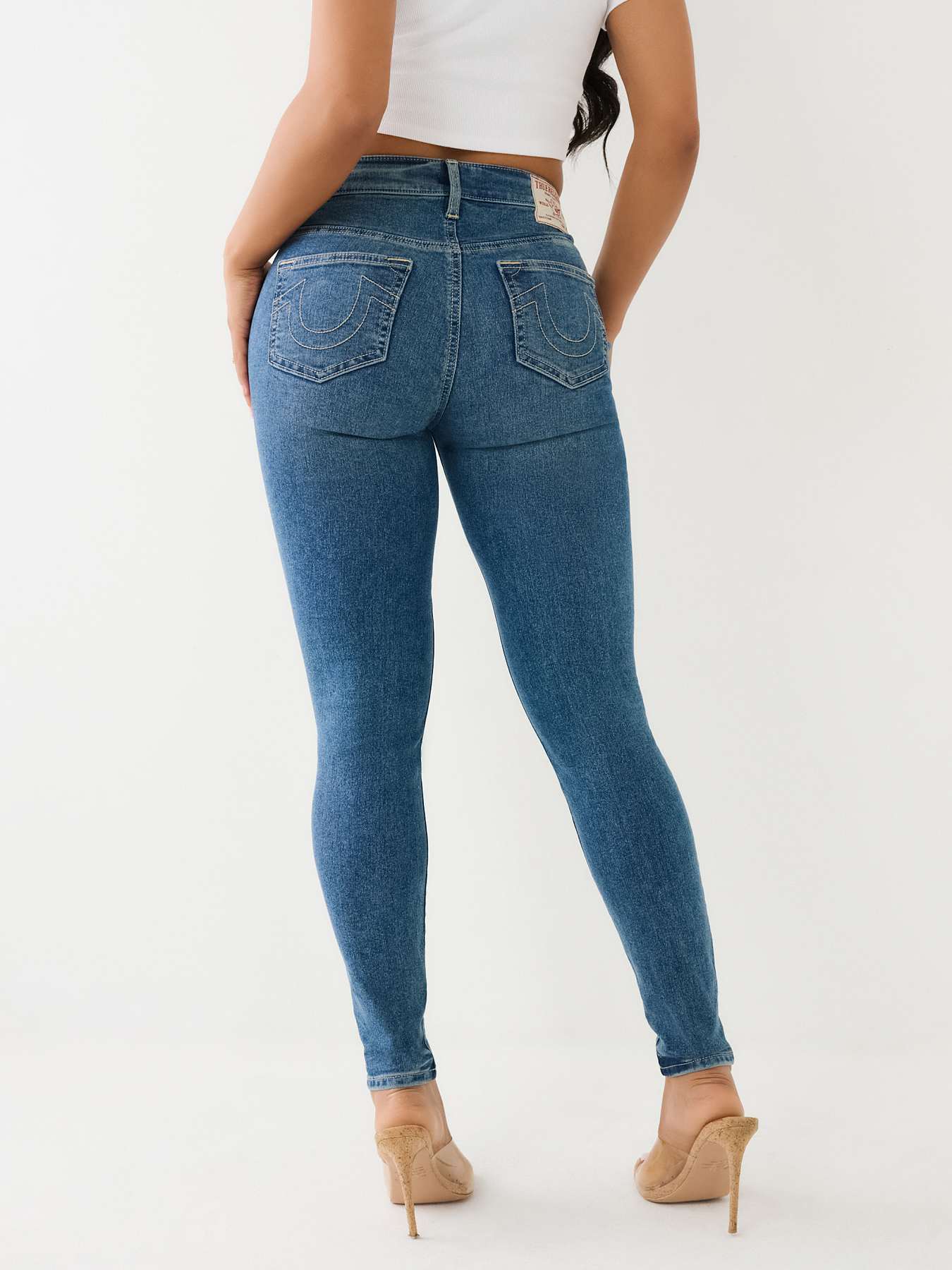 True Religion Jennie Curvy Mid Rise online Super Skinny Jeans NWT W24