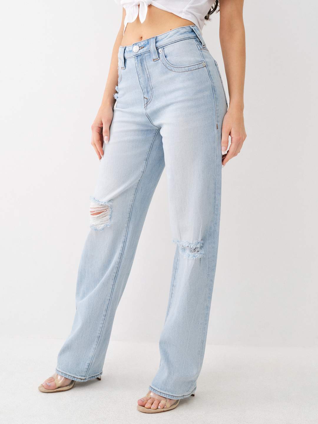 SARAH DISTRESSED HIGH RISE JEAN, image 3