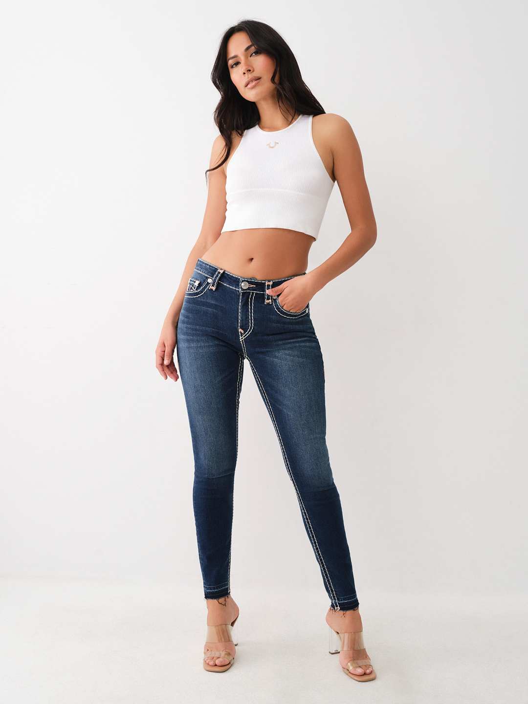 JENNIE SUPER T FRAYED SKINNY JEAN, image 3