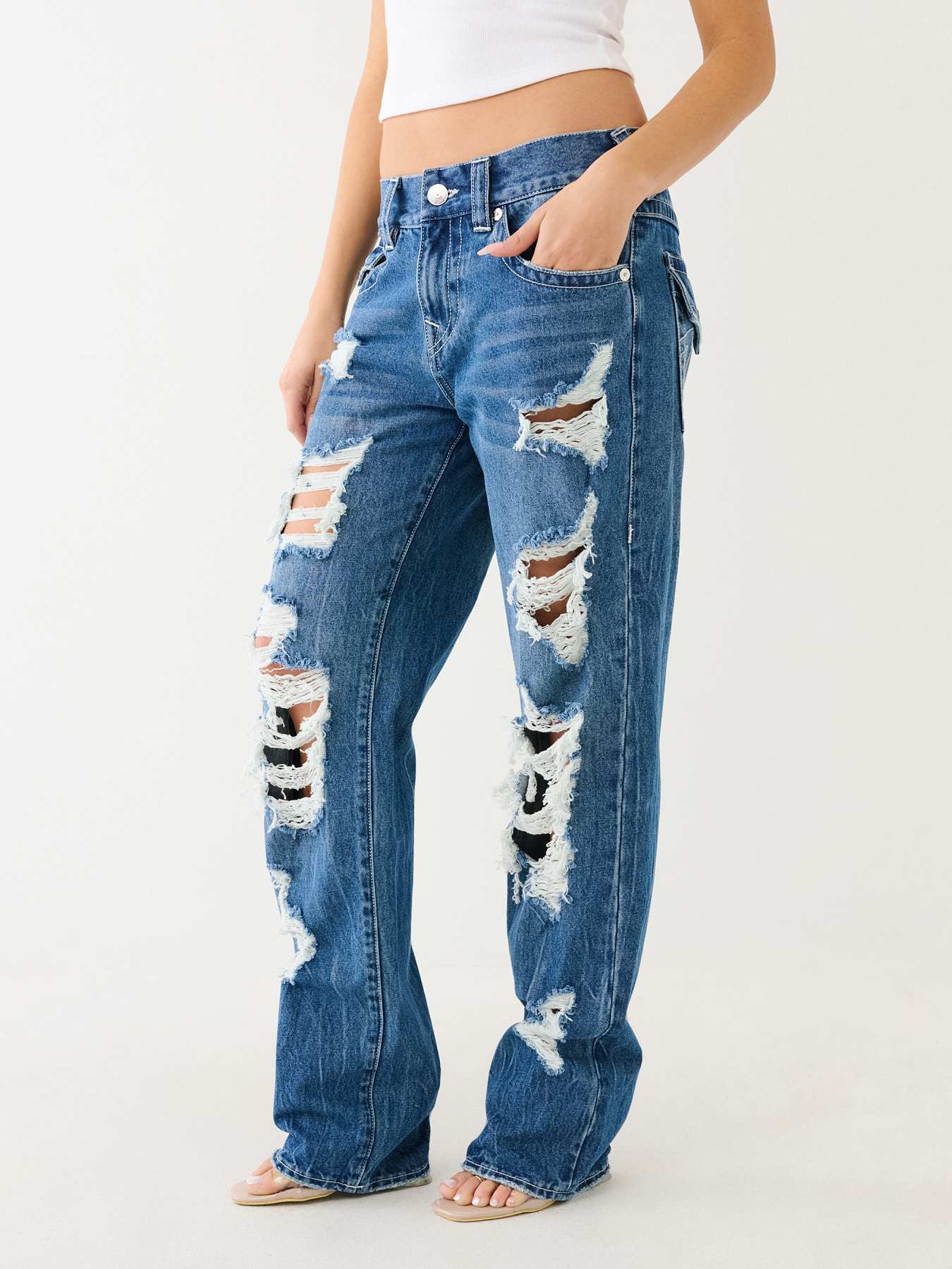 RICKI DISTRESSED RELAXED JEAN, image 5
