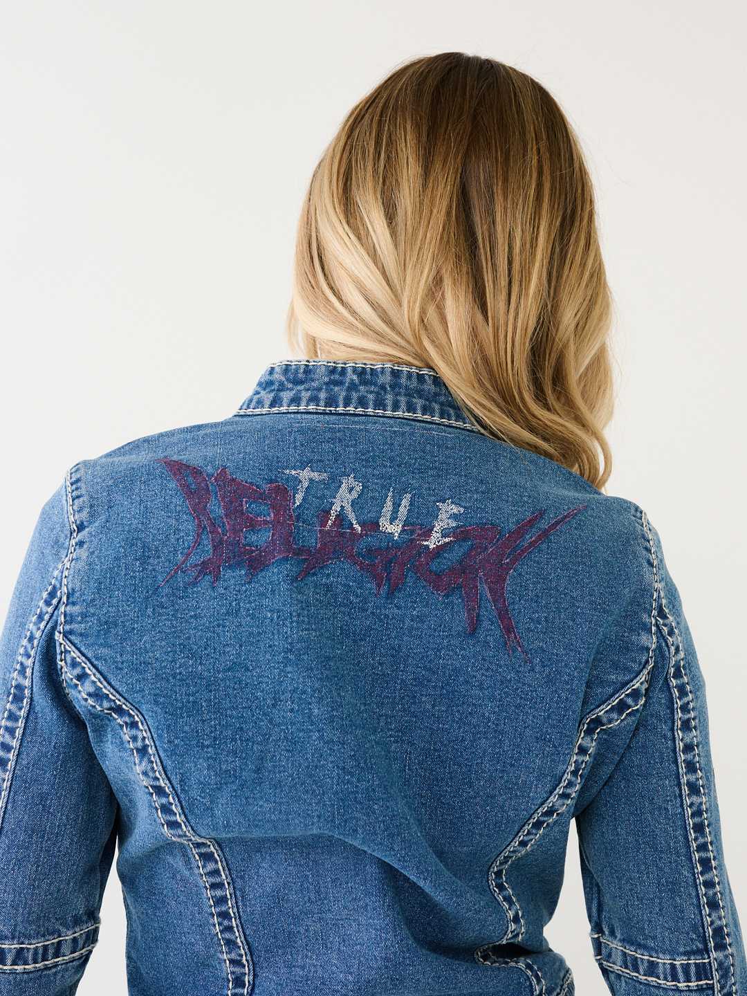 TRUE RELIGION CROP DENIM JACKET | True Religion