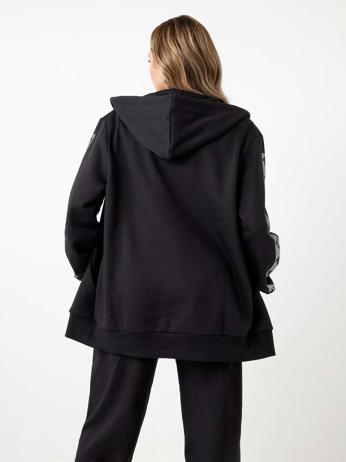 CRYSTAL HORSESHOE BOYFRIEND ZIP HOODIE