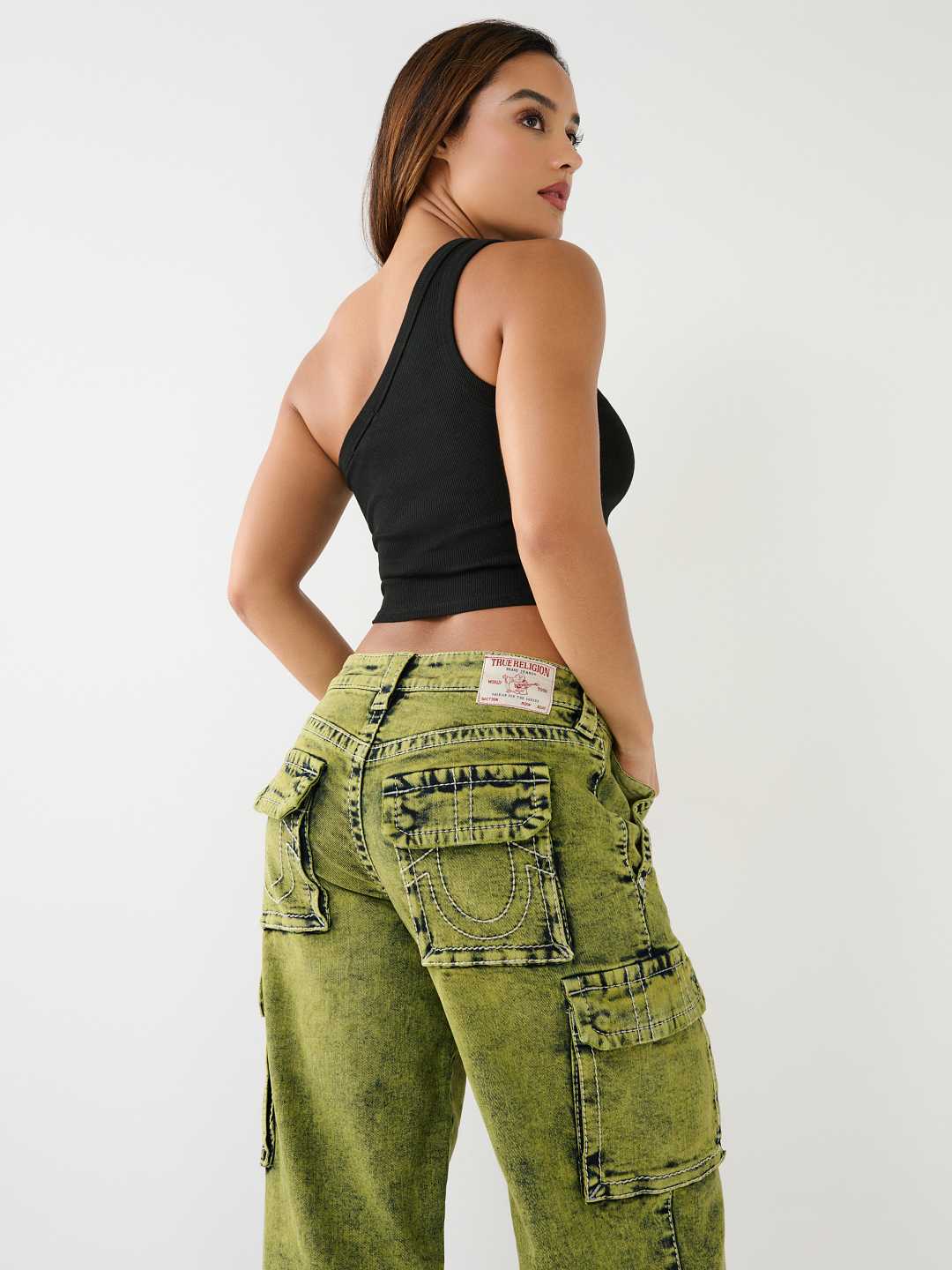 True Religion Women's Bobbi Baggy Cargo Pants