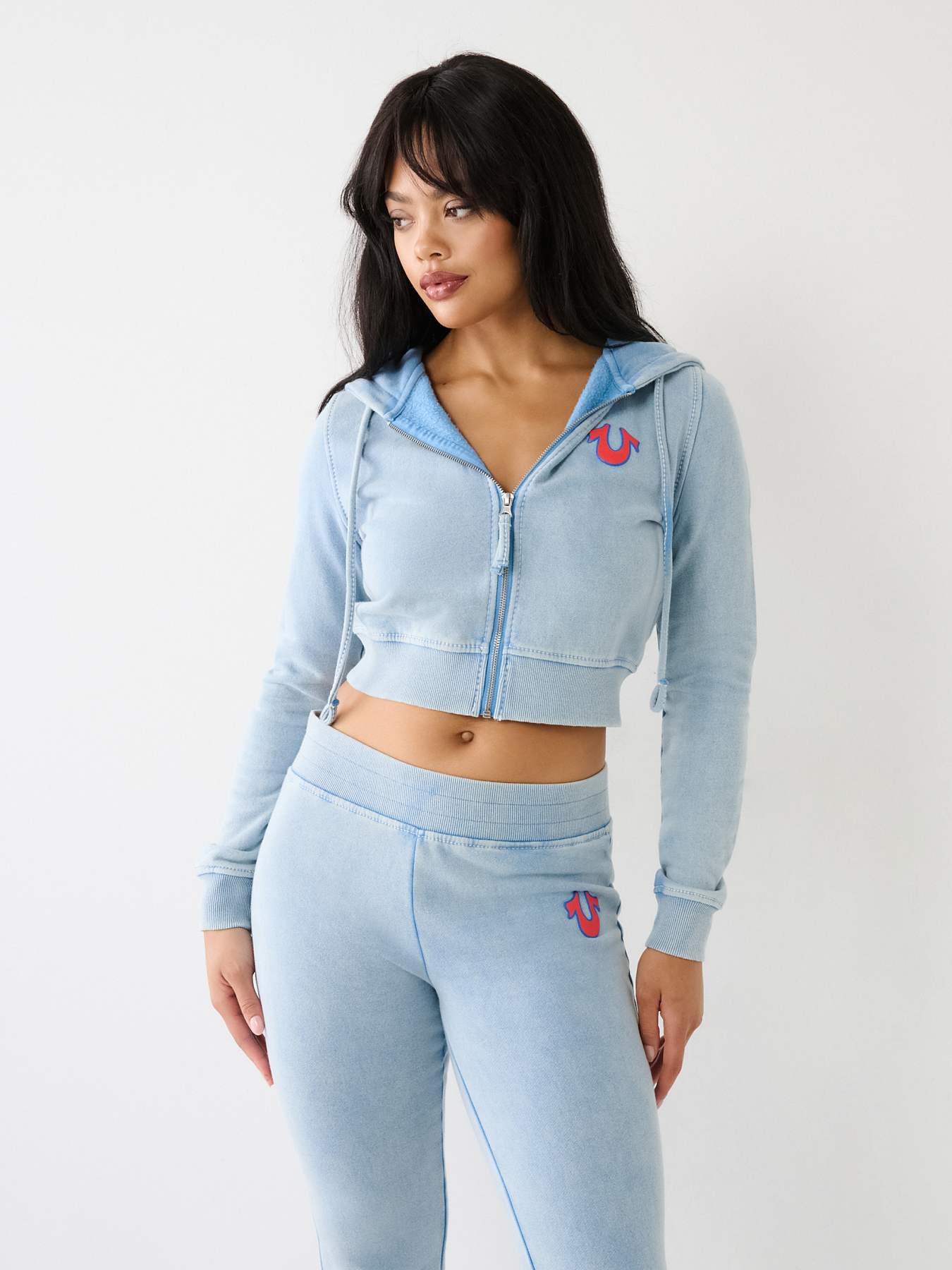 Women's Logo Trim Hoodie & Jogger Pants