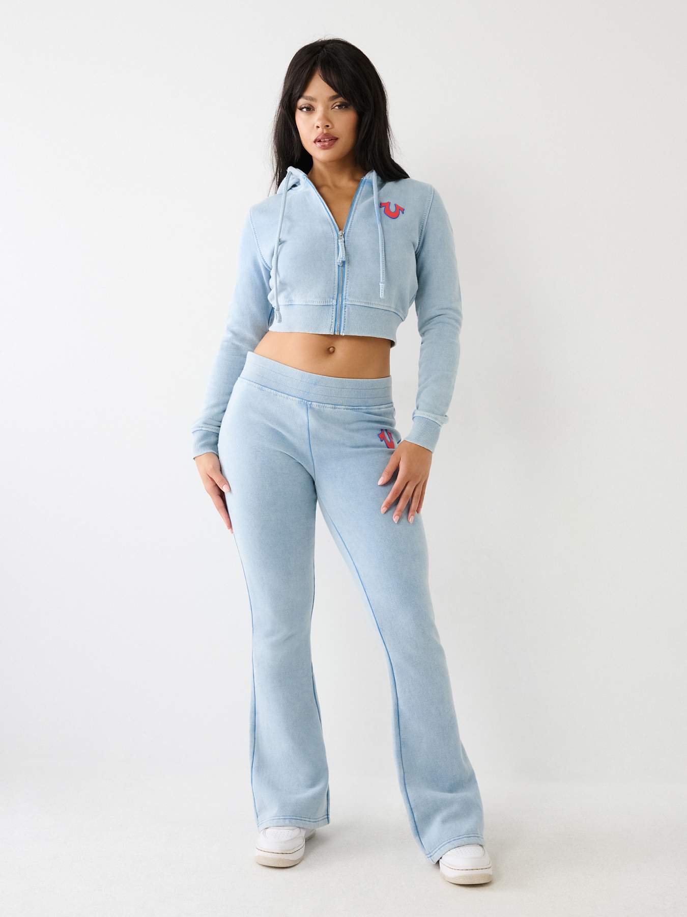 True Religion Big T Flare Jogger in Blue