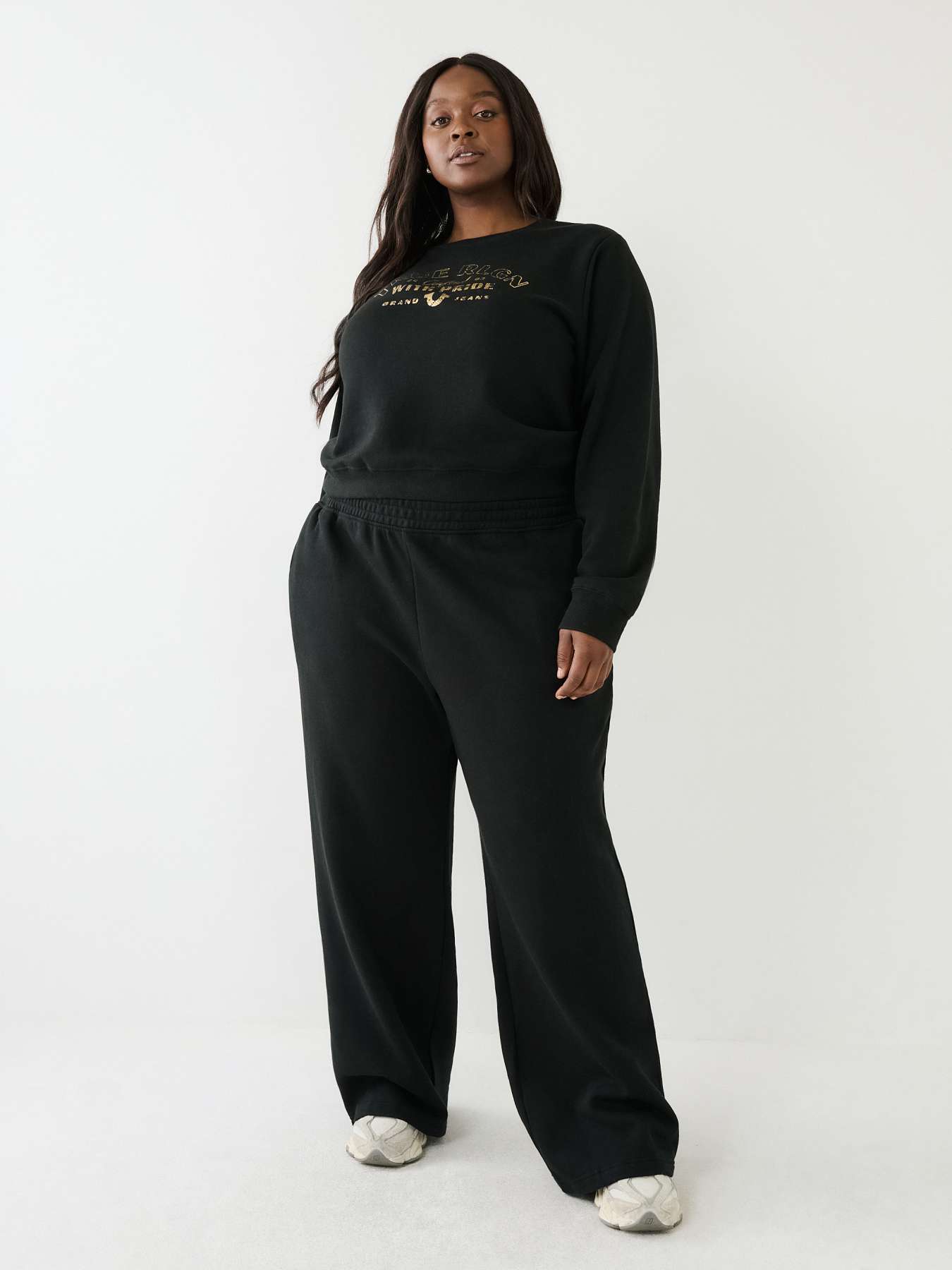 Theia Joggers, Relaxed Leg Jersey Joggers, Ebony