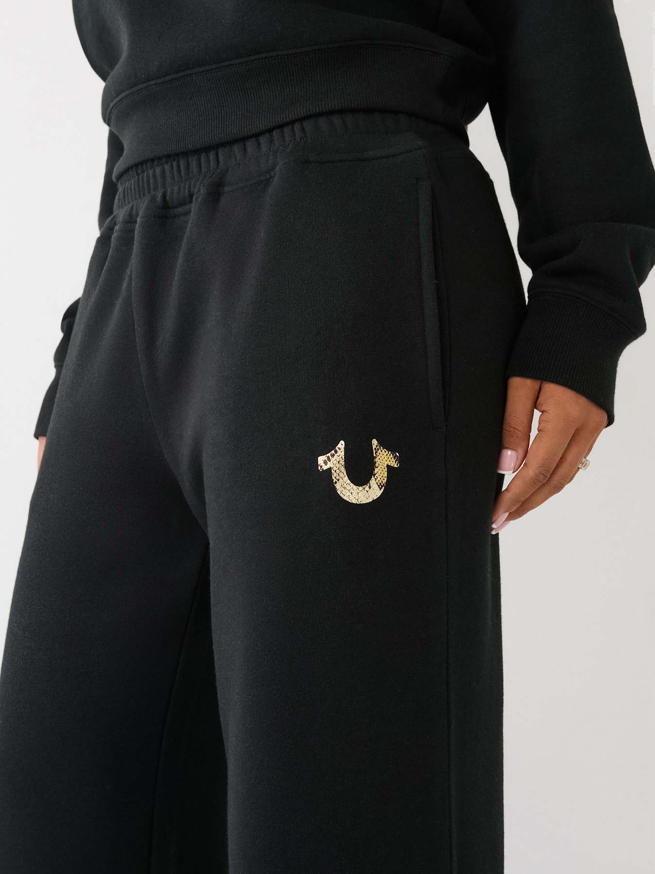 True religion black and best sale gold joggers