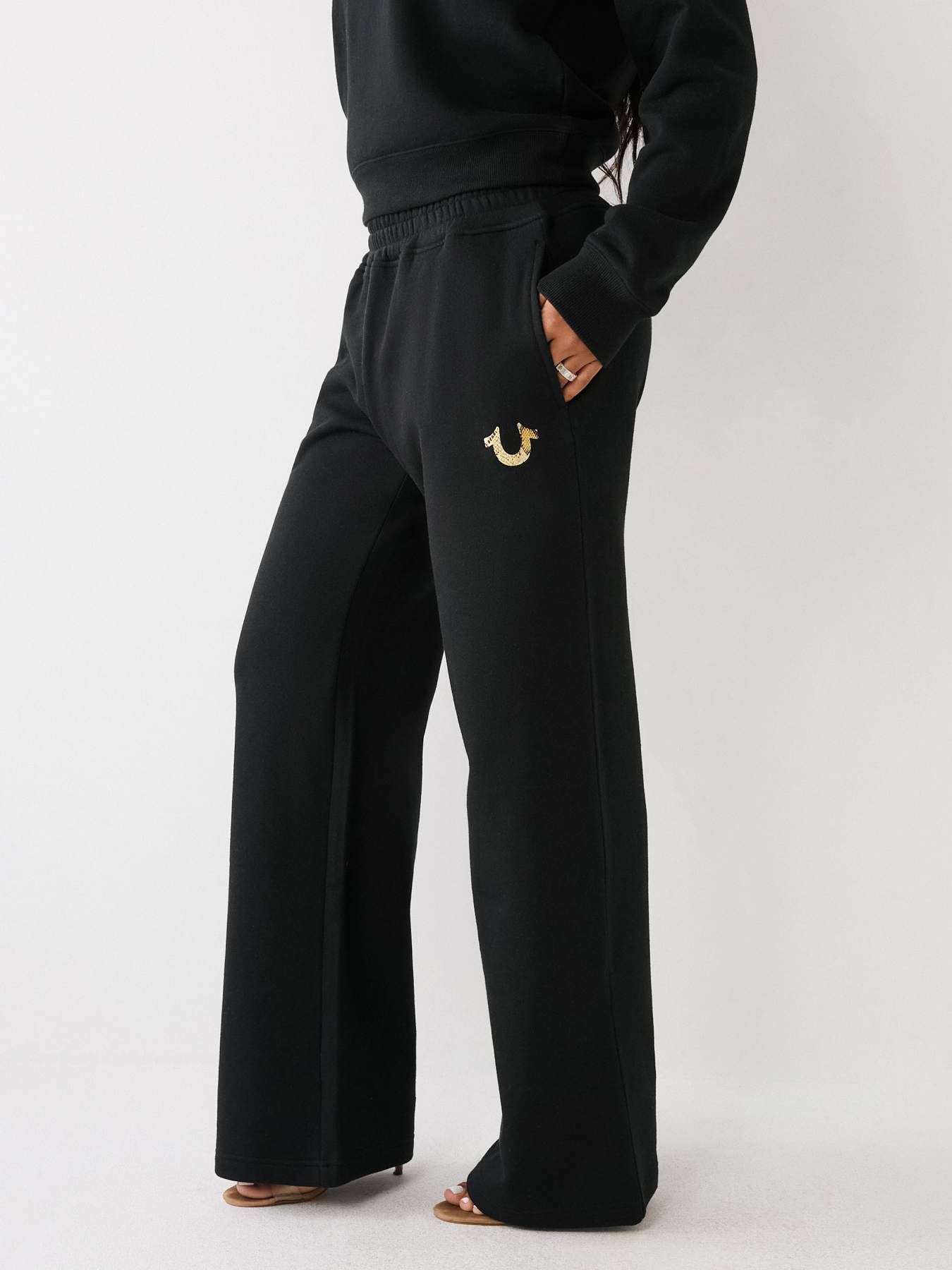 WIDE LEG LOGO JOGGER