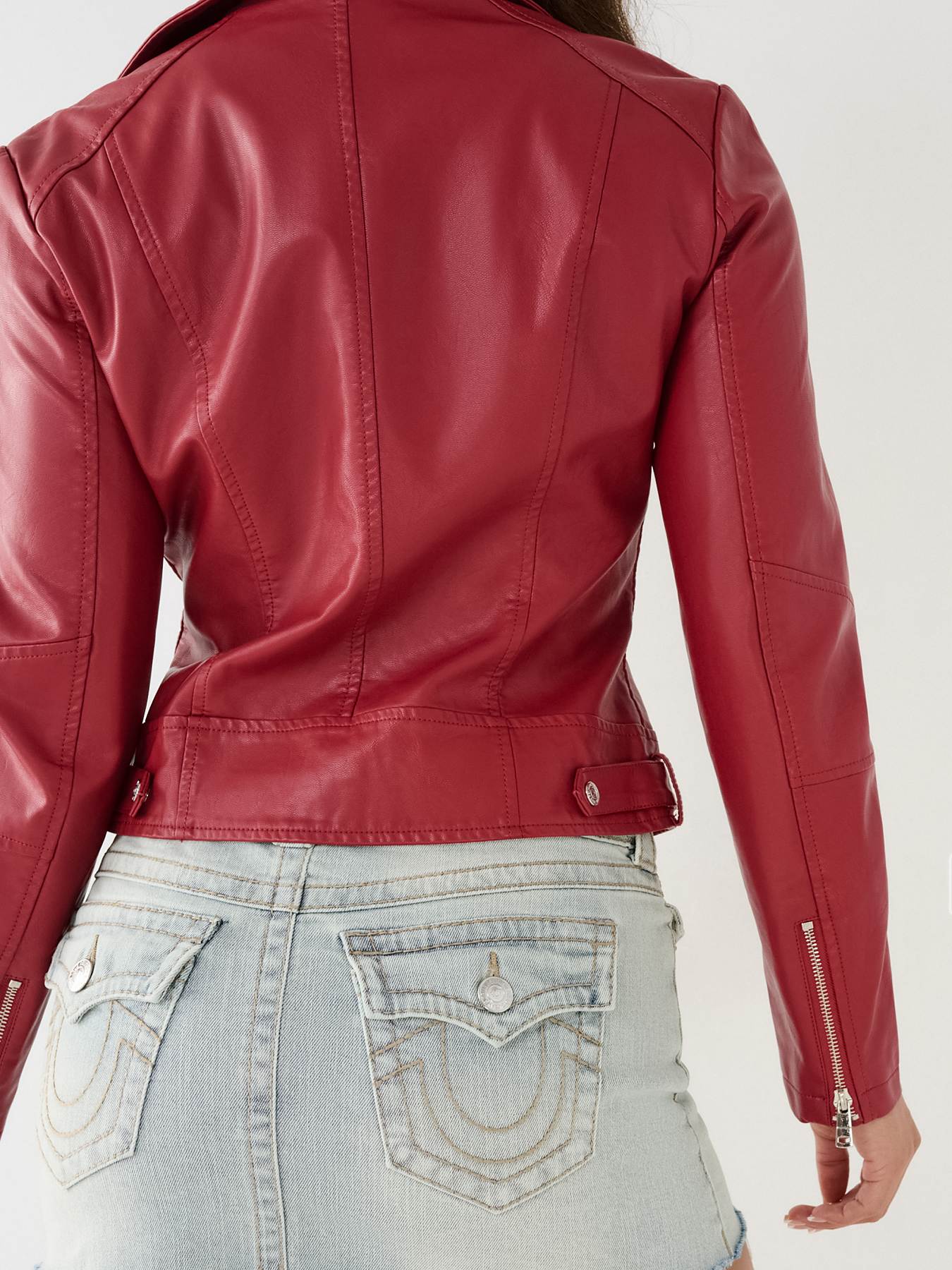 FAUX LEATHER MOTO JACKET, image 5
