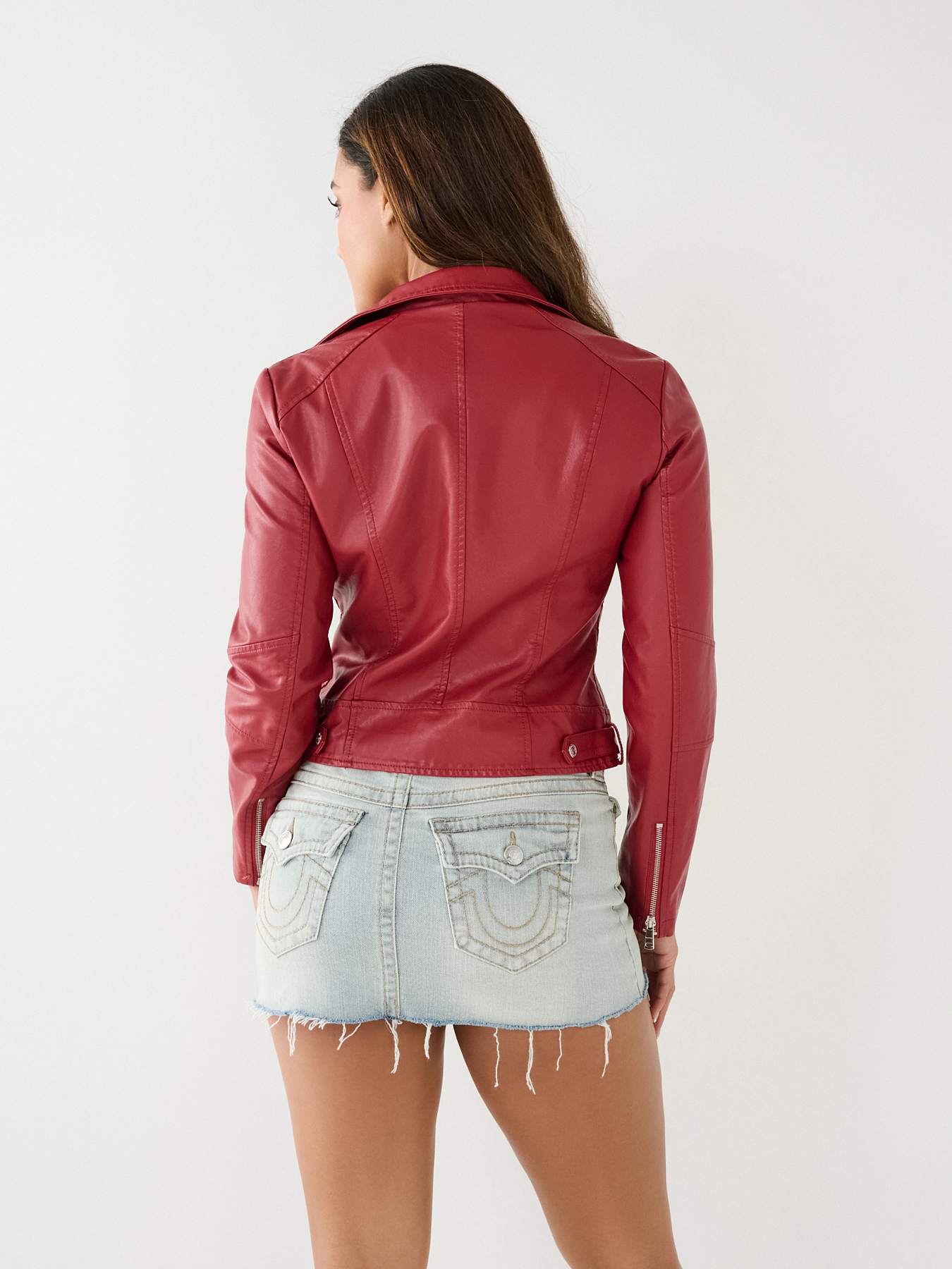 FAUX LEATHER MOTO JACKET, image 6