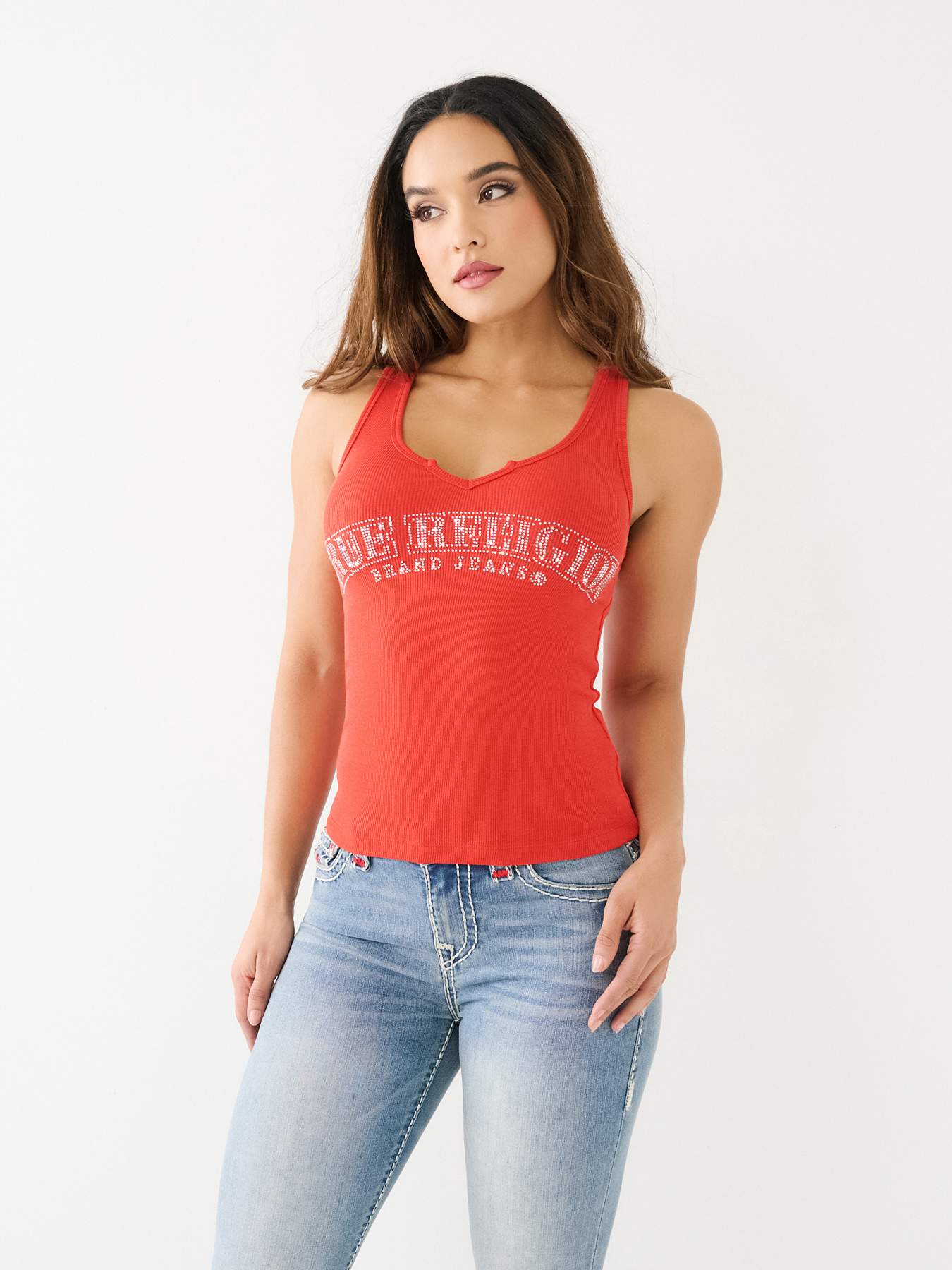  CRYSTAL ARCHED LOGO TANK TOP, image 2