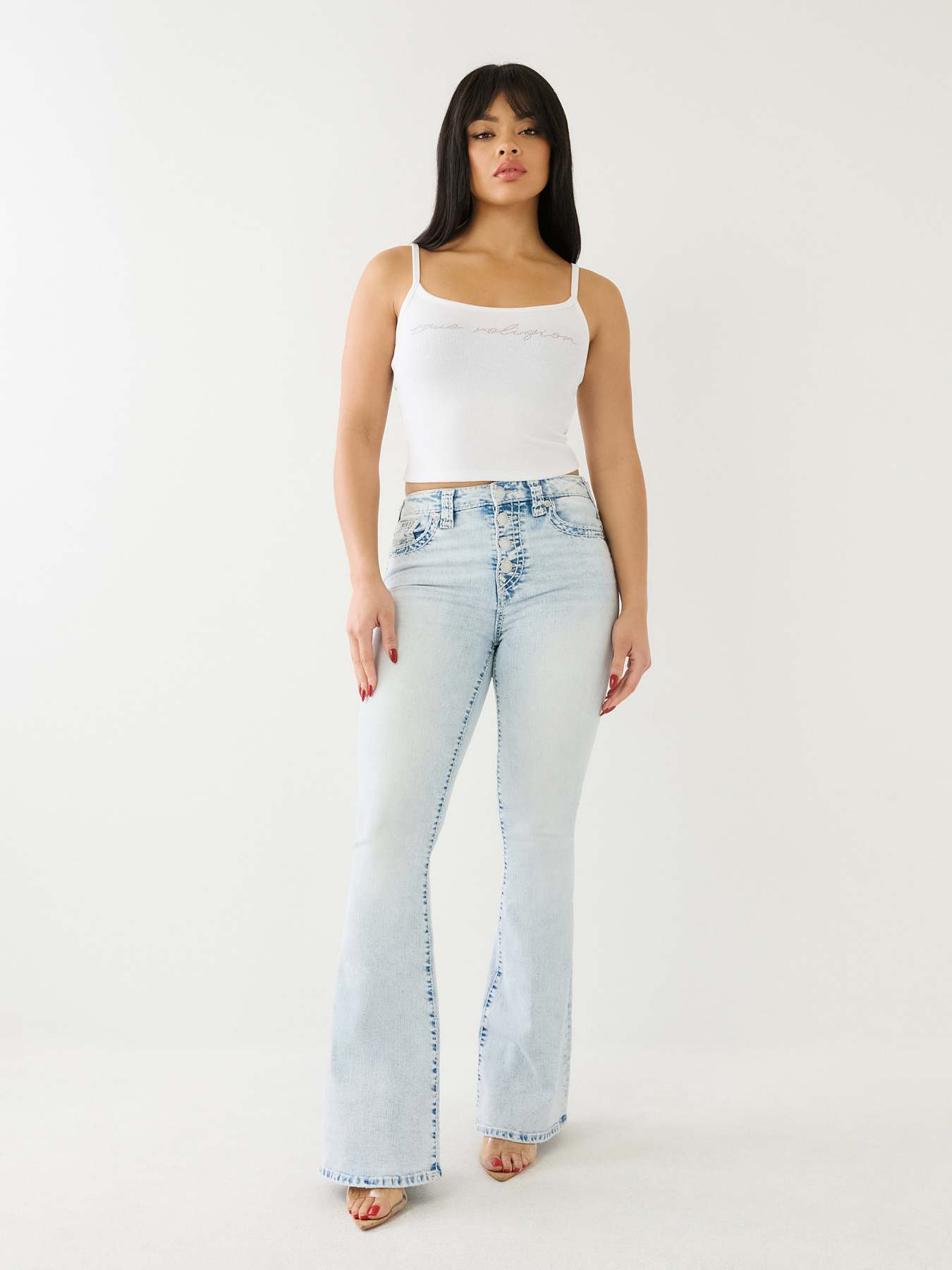 Women's High Rise Vintage Flare Jean, Women's Bottoms