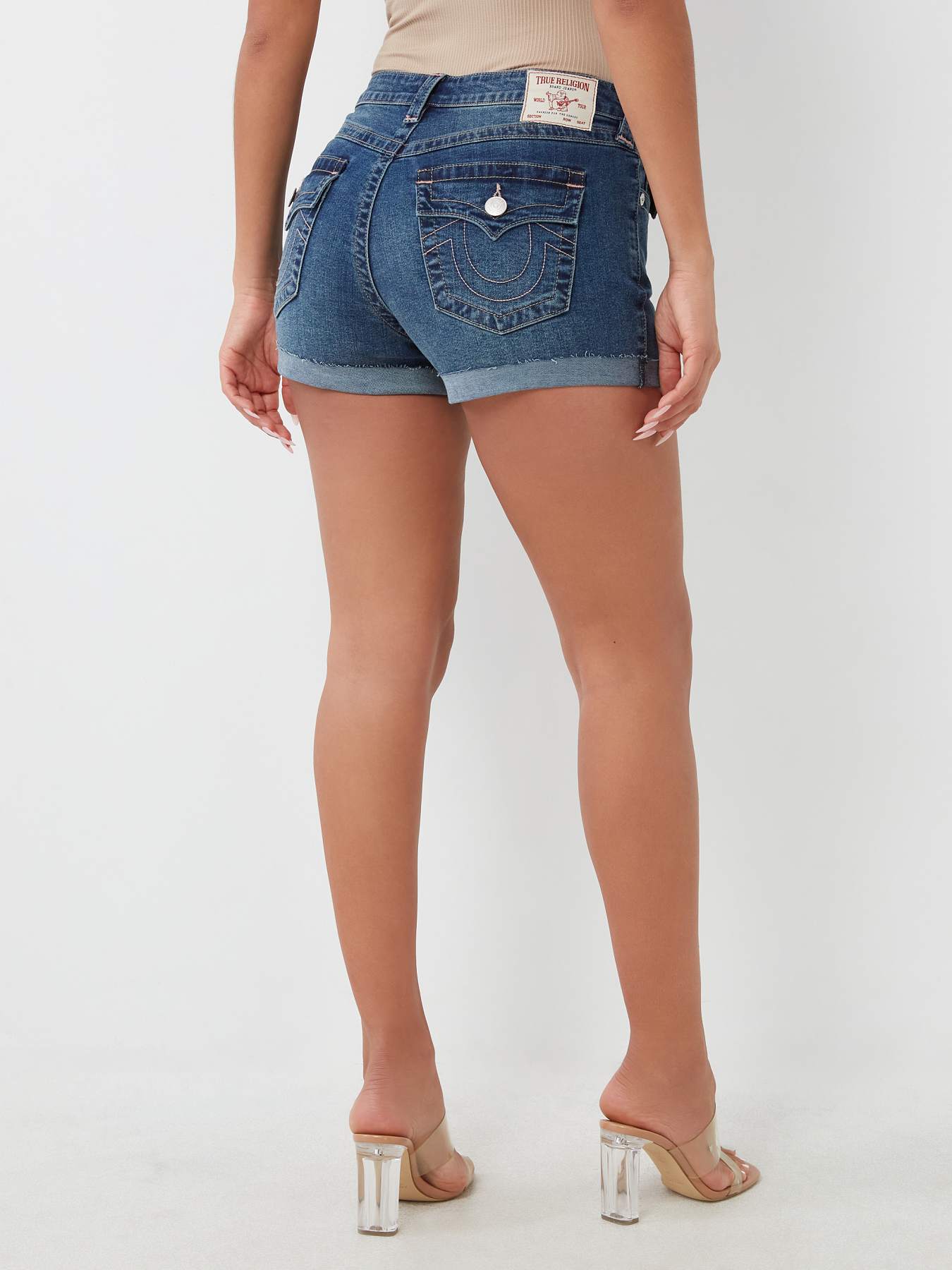 JENNIE ROLLED DENIM SHORT True Religion