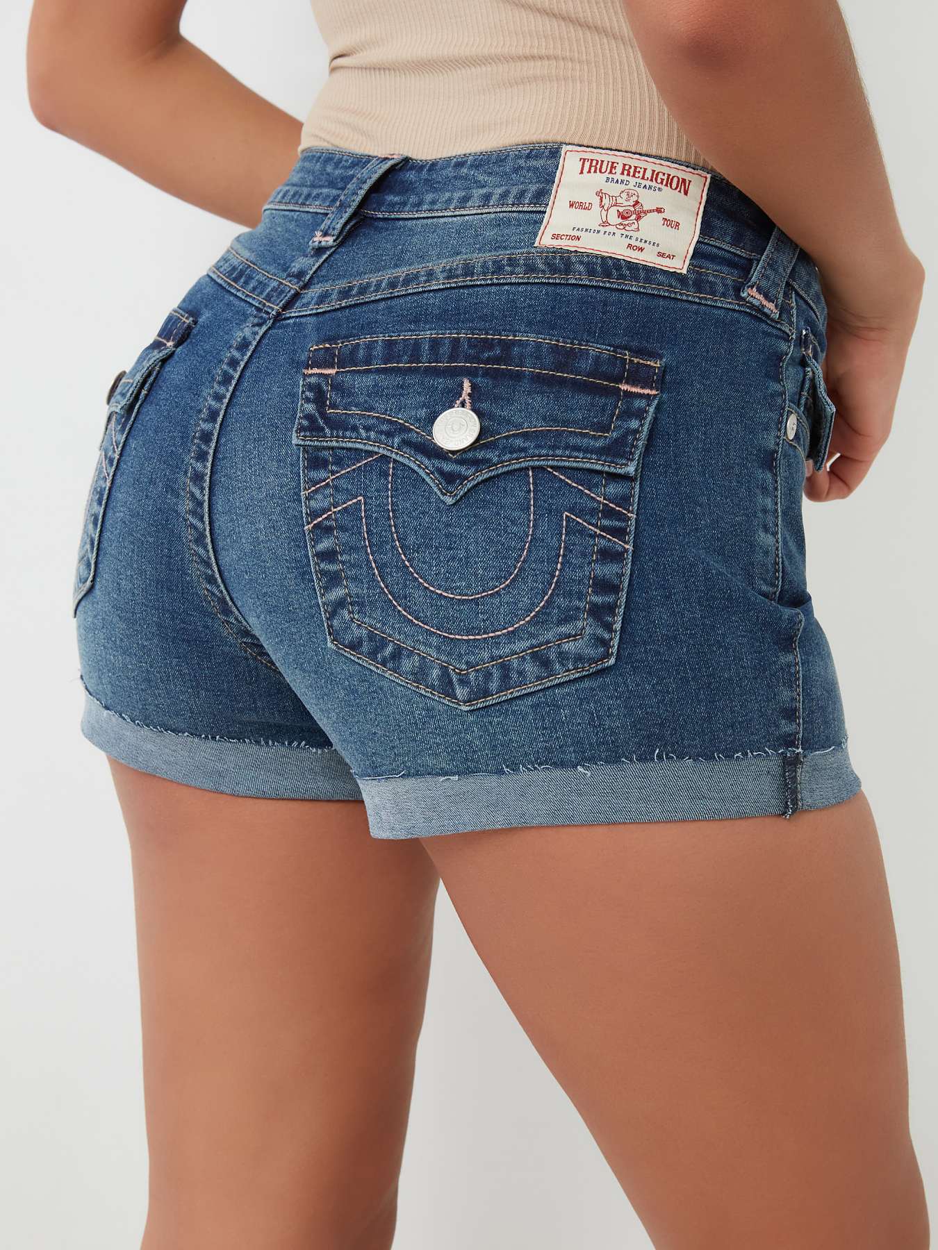 JENNIE ROLLED DENIM SHORT