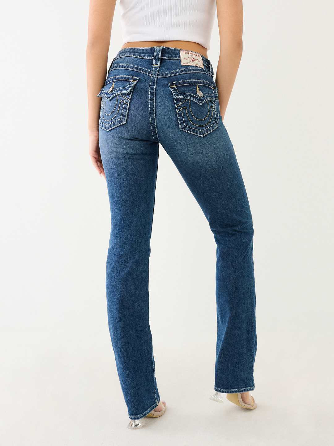 DIAMONDE STAR STRAIGHT LEG MID WAIST DENIM BILLIE JEANS main image 1
