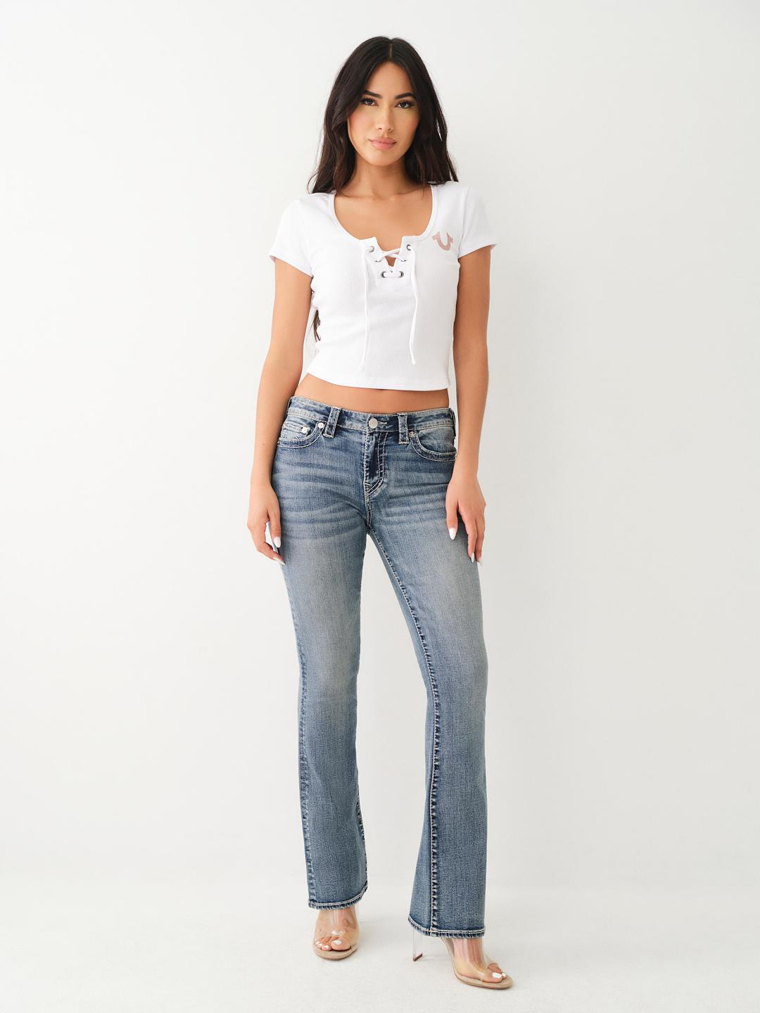 GLITTER HORSESHOE LACE UP TEE, image 4