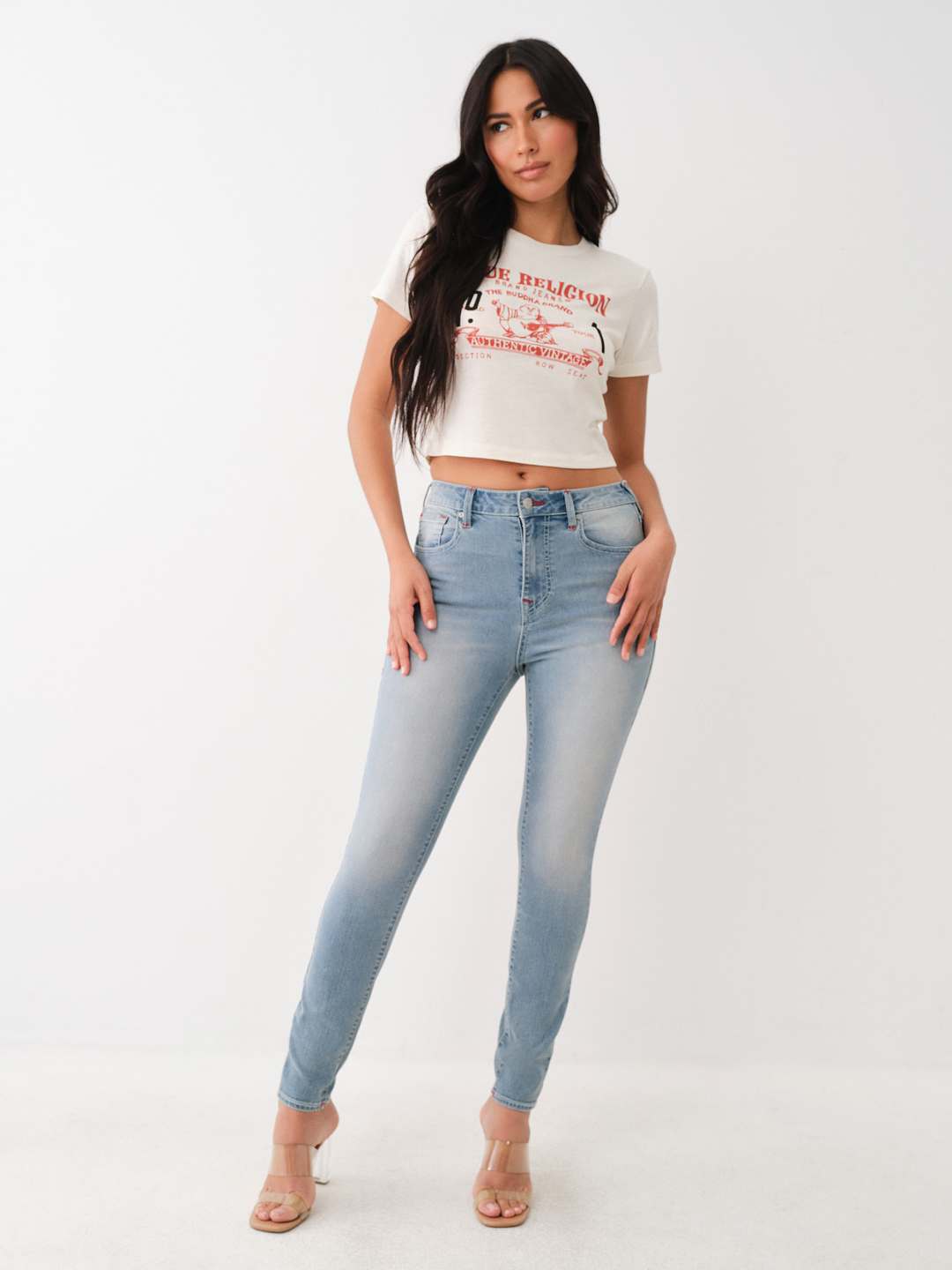 True Religion high rise 2024 super skinny jeans