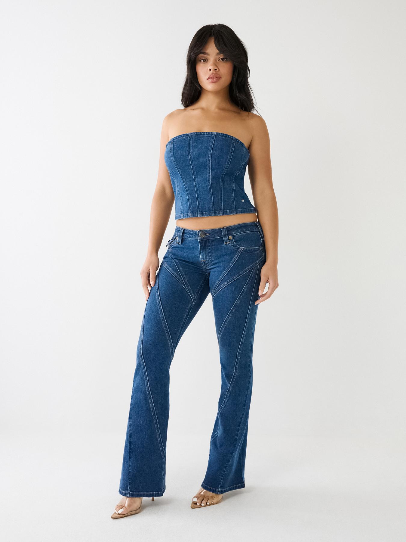 John Galt Dark Blue Melody '90s Low Rise Flare Jeans