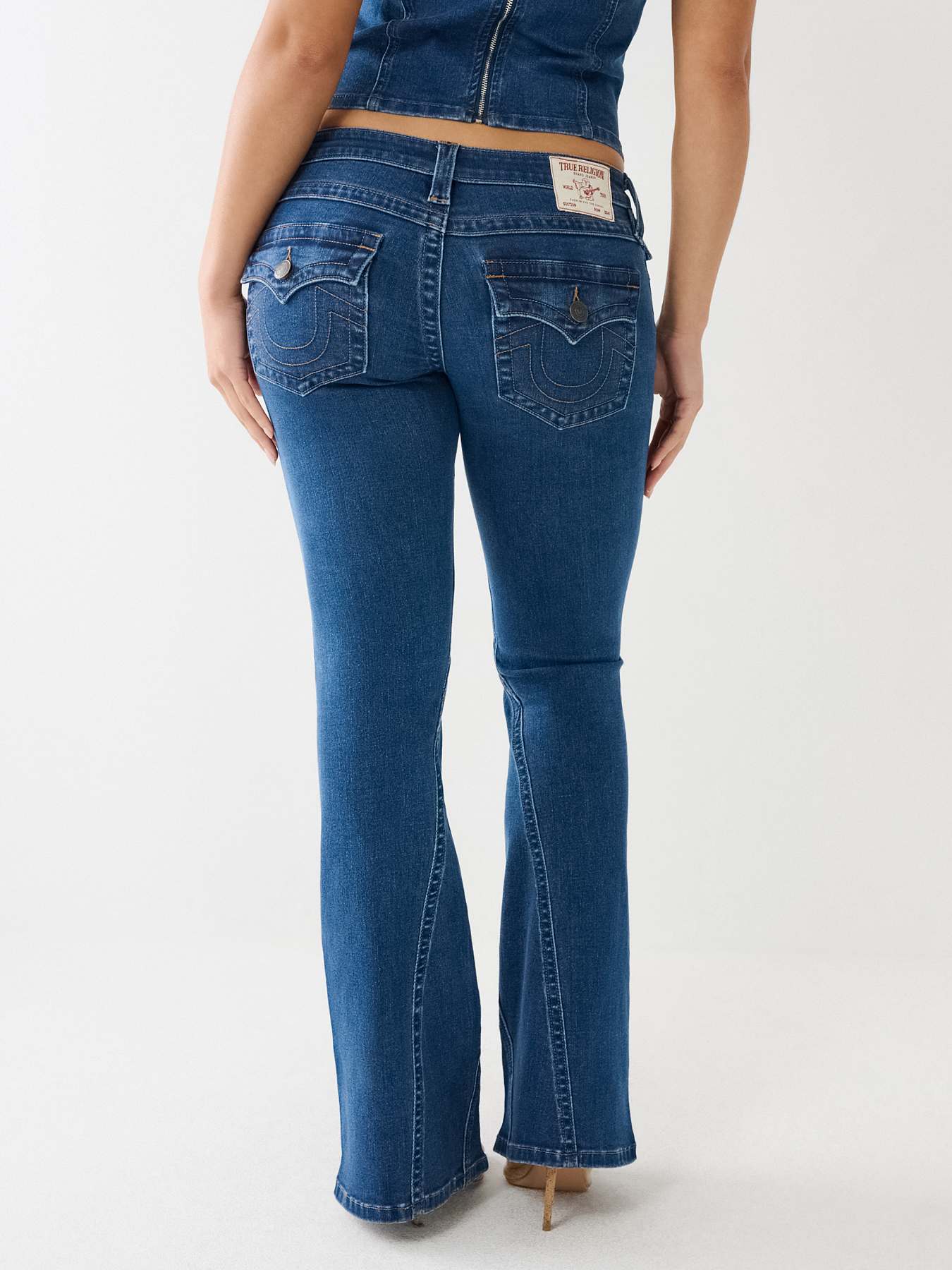 John Galt Dark Blue Melody '90s Low Rise Flare Jeans