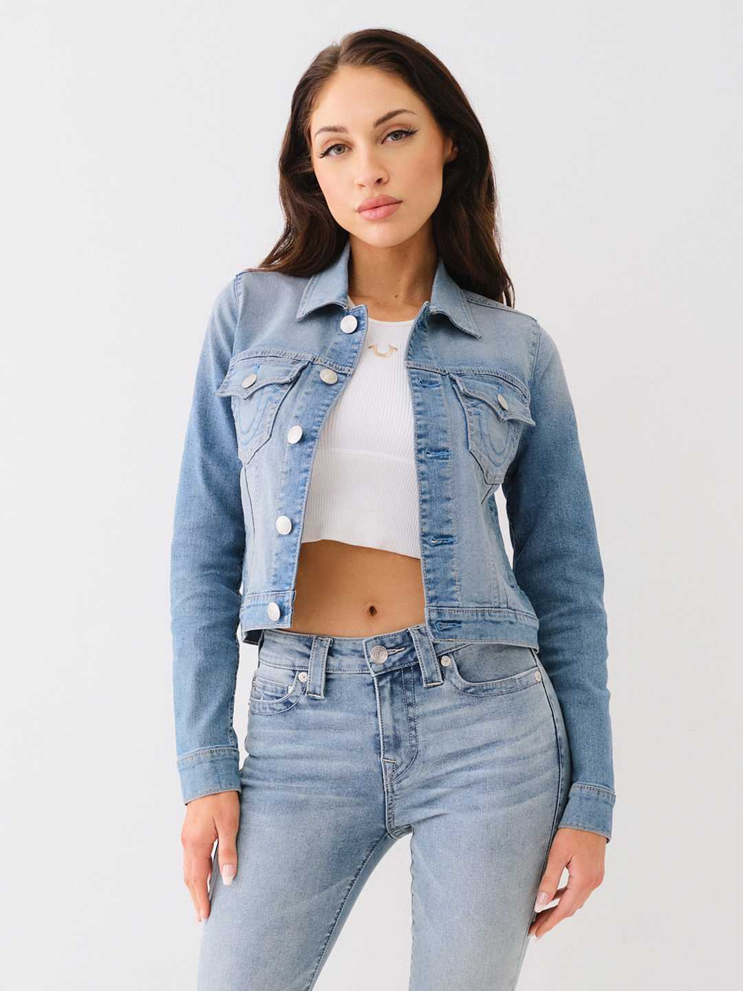 LuxFit Adjustable Drawstring Cropped Jacket main image 1