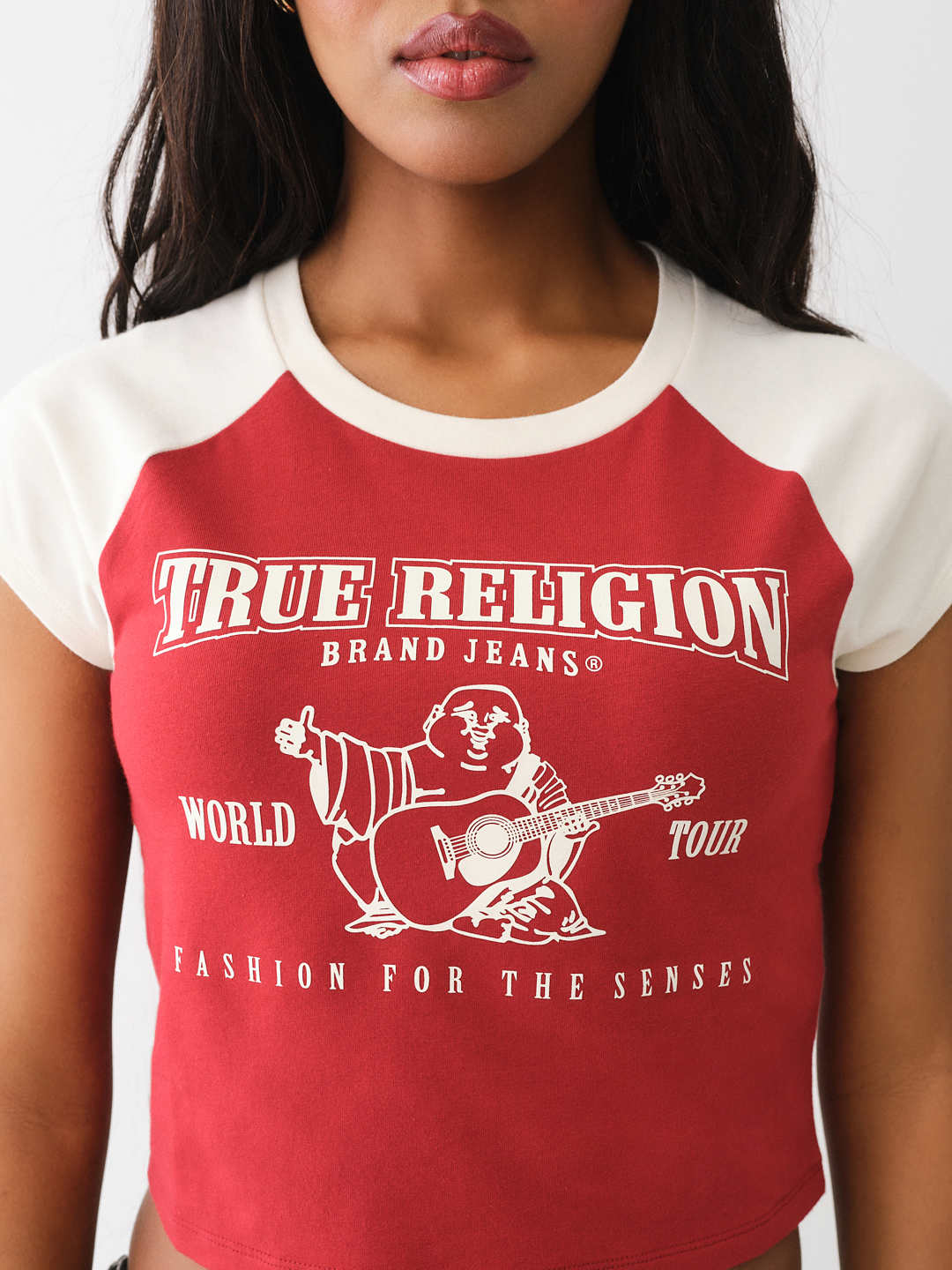 BUDDHA LOGO RINGER BABY TEE, image 2