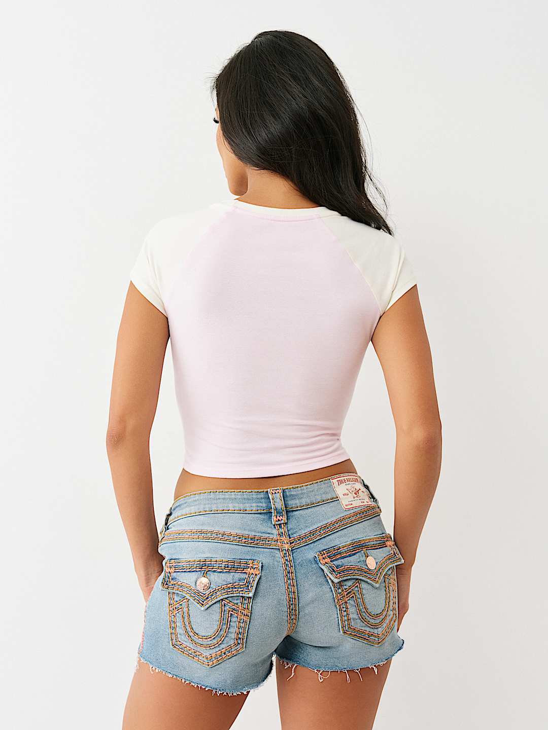 BUDDHA LOGO RINGER BABY TEE, image 5