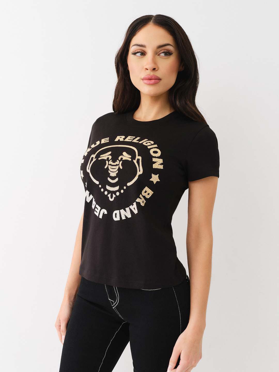OMBRE CRYSTAL BUDDHA CREW TEE