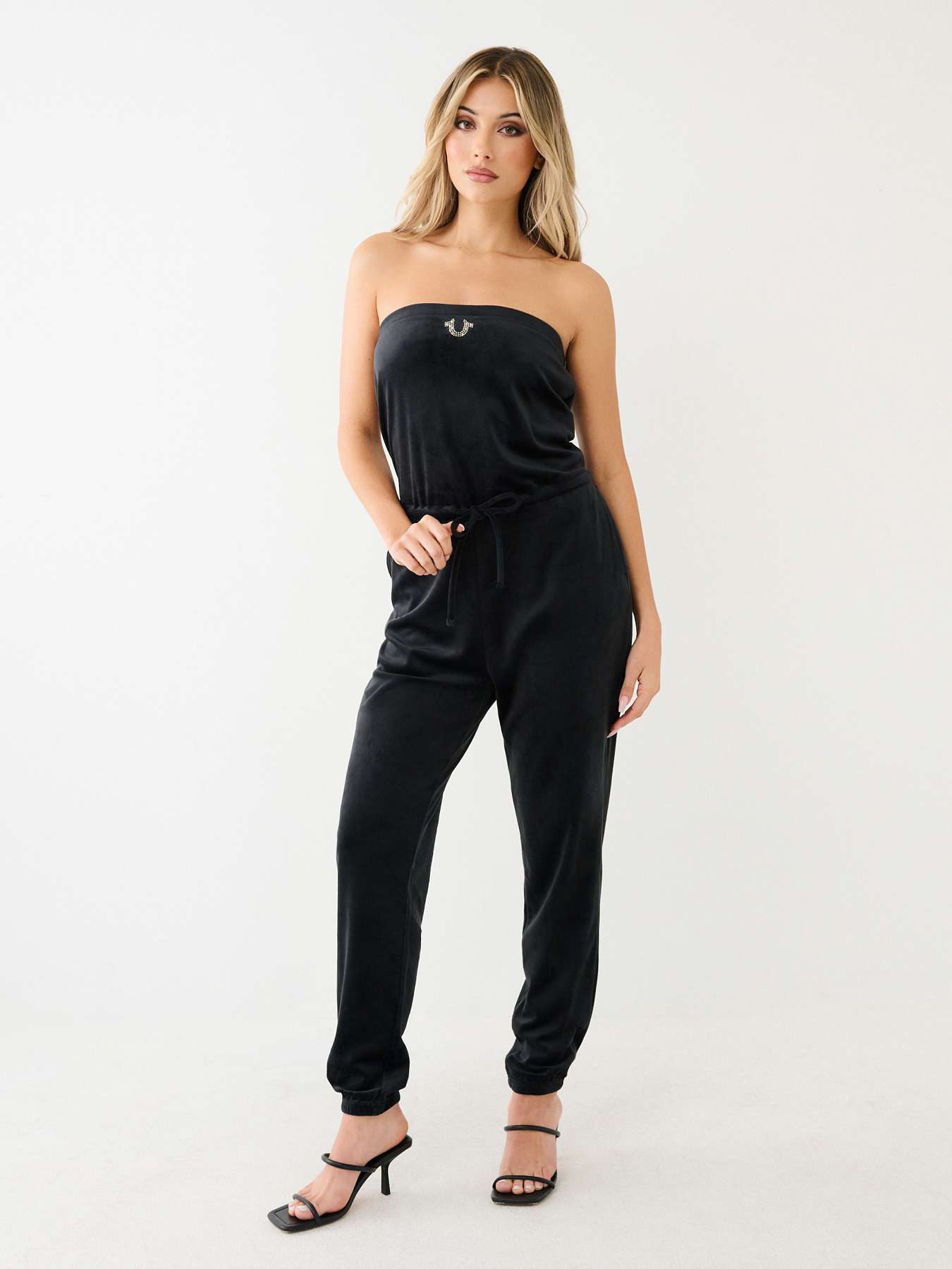 CRYSTAL HS VELOUR TUBE JUMPSUIT, image 3