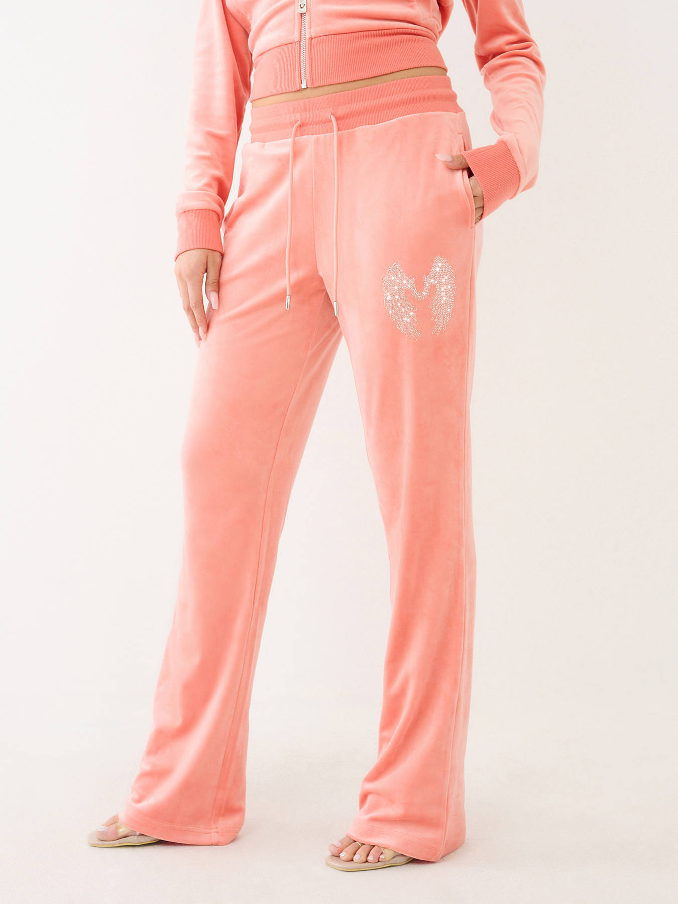  CRYSTAL HS WING VELOUR PANT, image 1