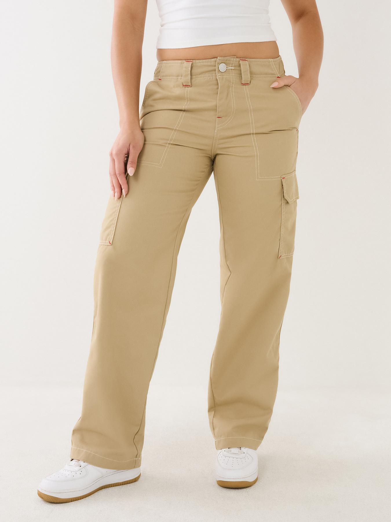 Super Baddie Cargo Pants - Beige