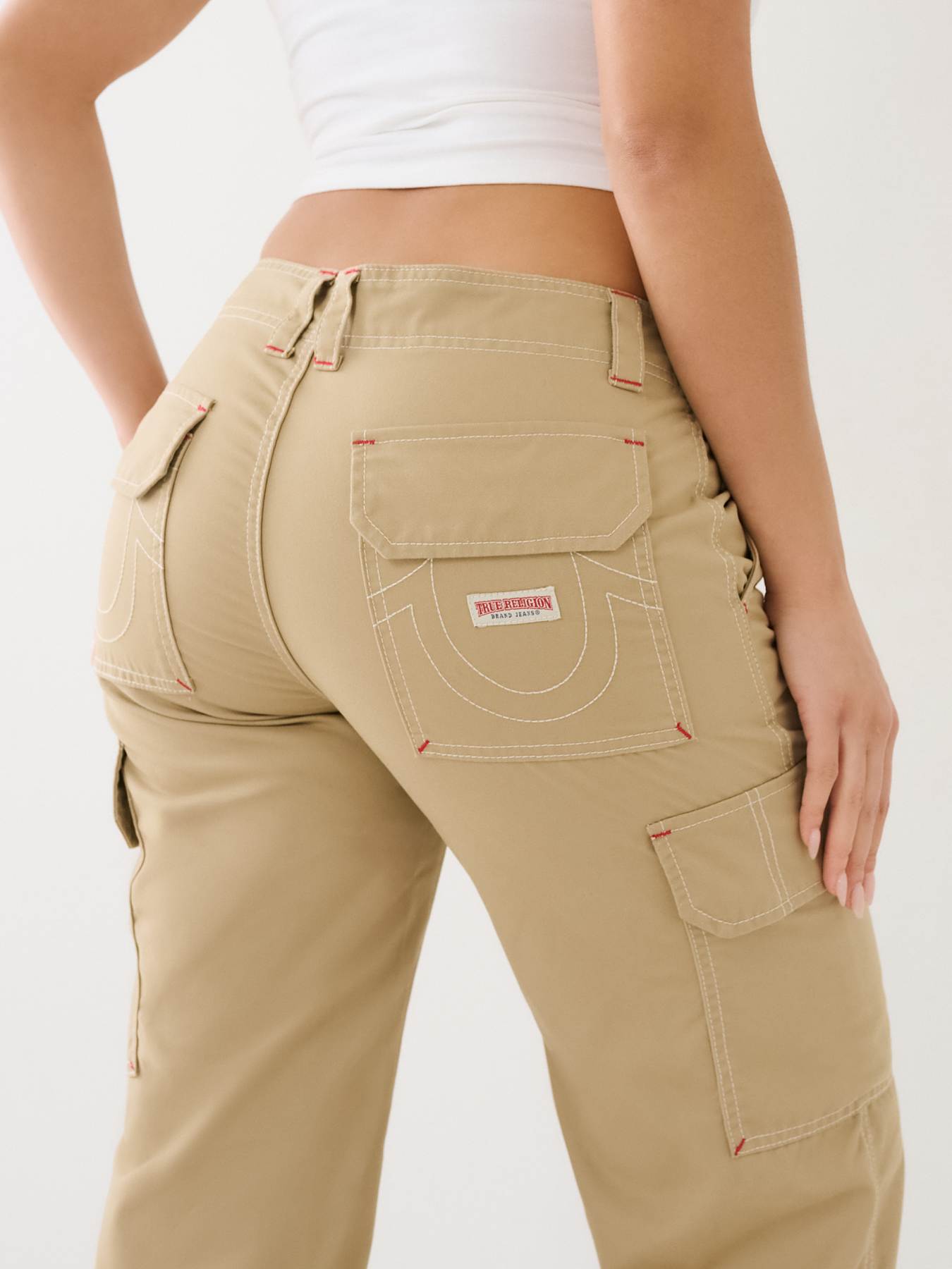 Super Baddie Cargo Pants - Beige