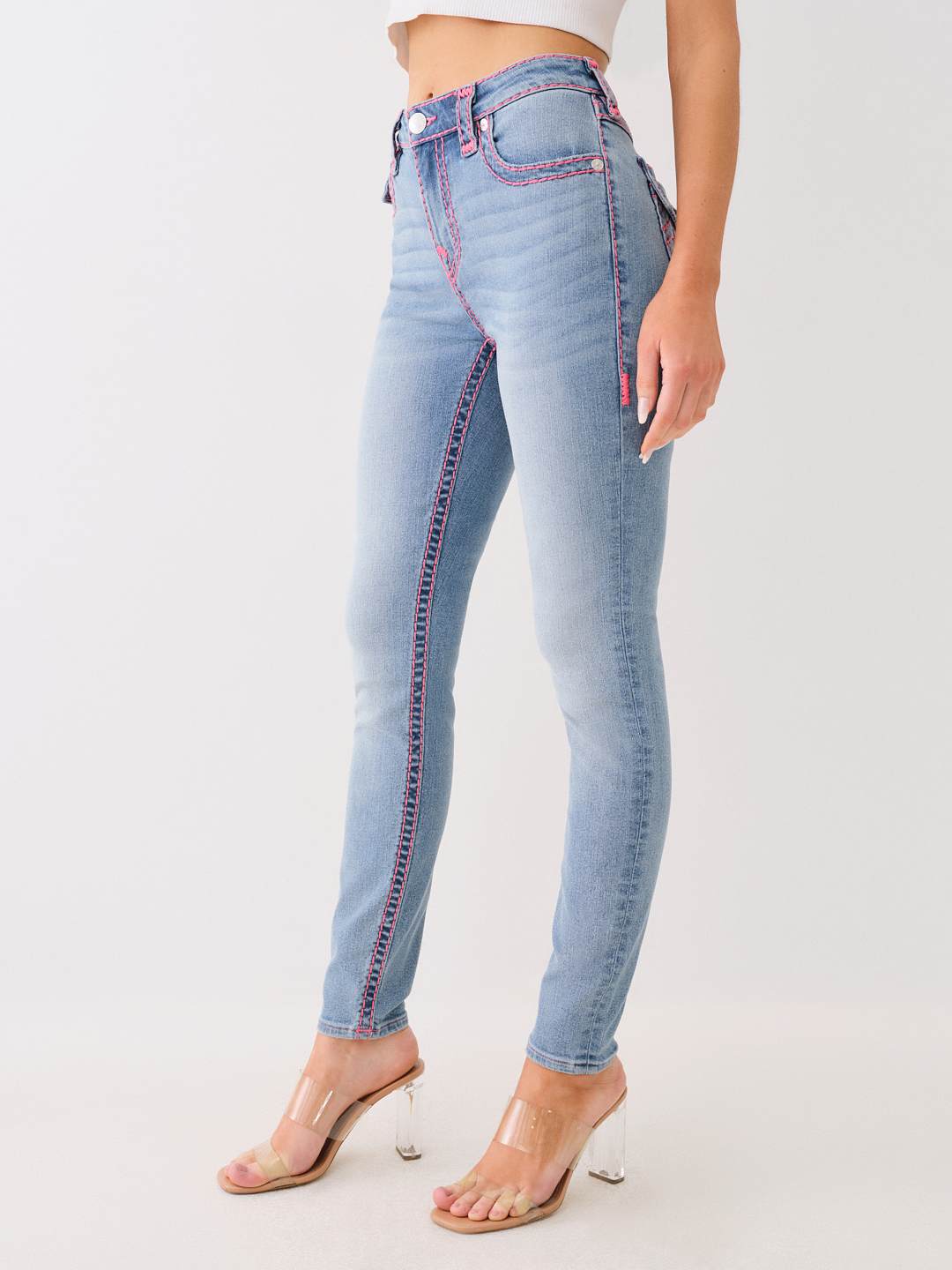 JENNIE MID RISE SUPER T SKINNY JEAN