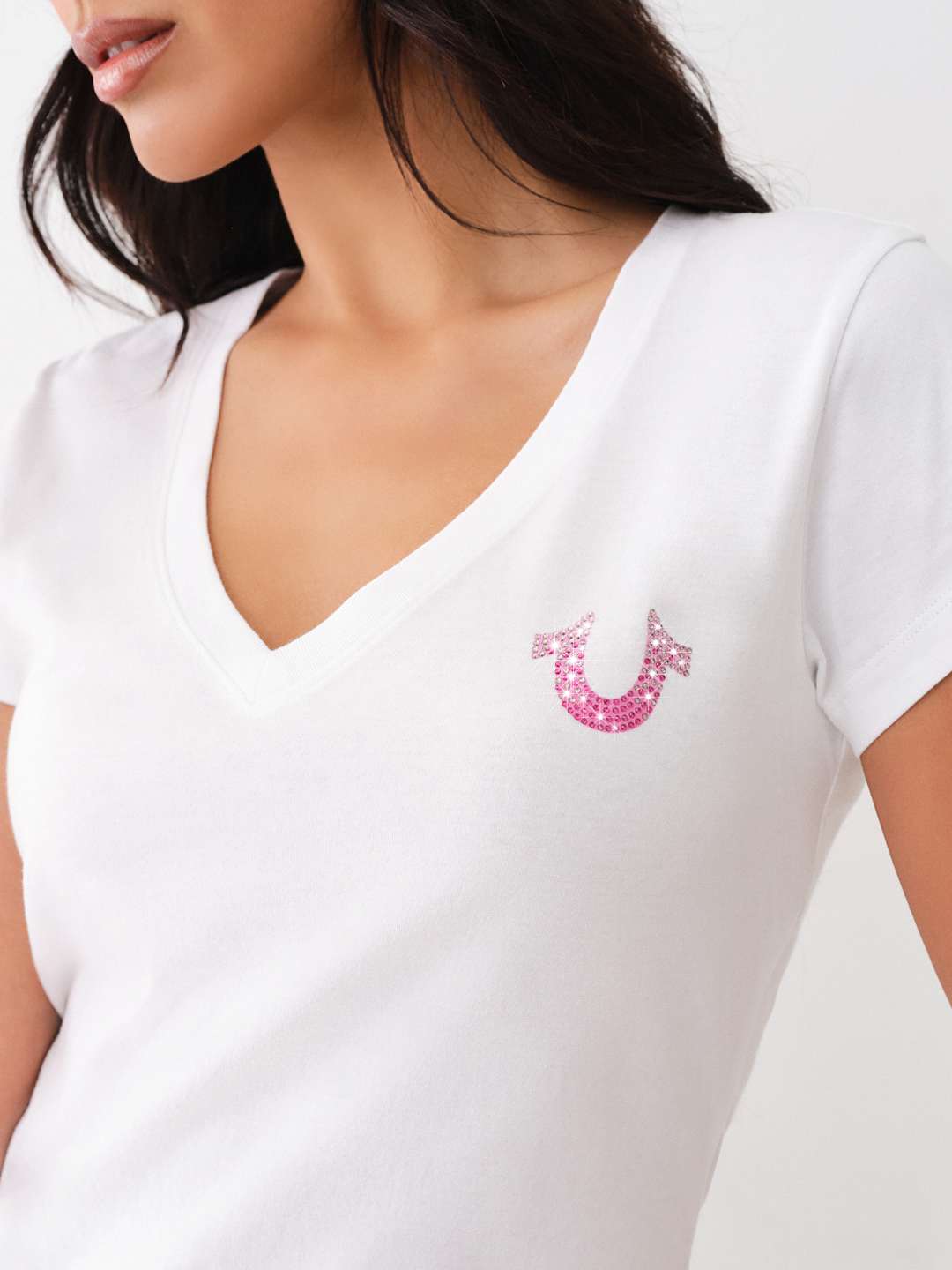 OMBRE CRYSTAL V NECK TEE, image 3