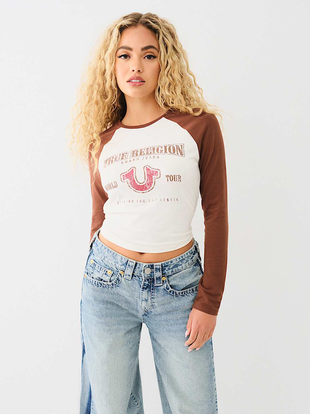◇PRENDA◇ VINTAGE LOGO RAGLAN LONG SLEEVE INDIGO PINK MUSINSA | PRENDA VINTAGE LOGO RAGLAN LONG SLEEVE INDIGO PINK