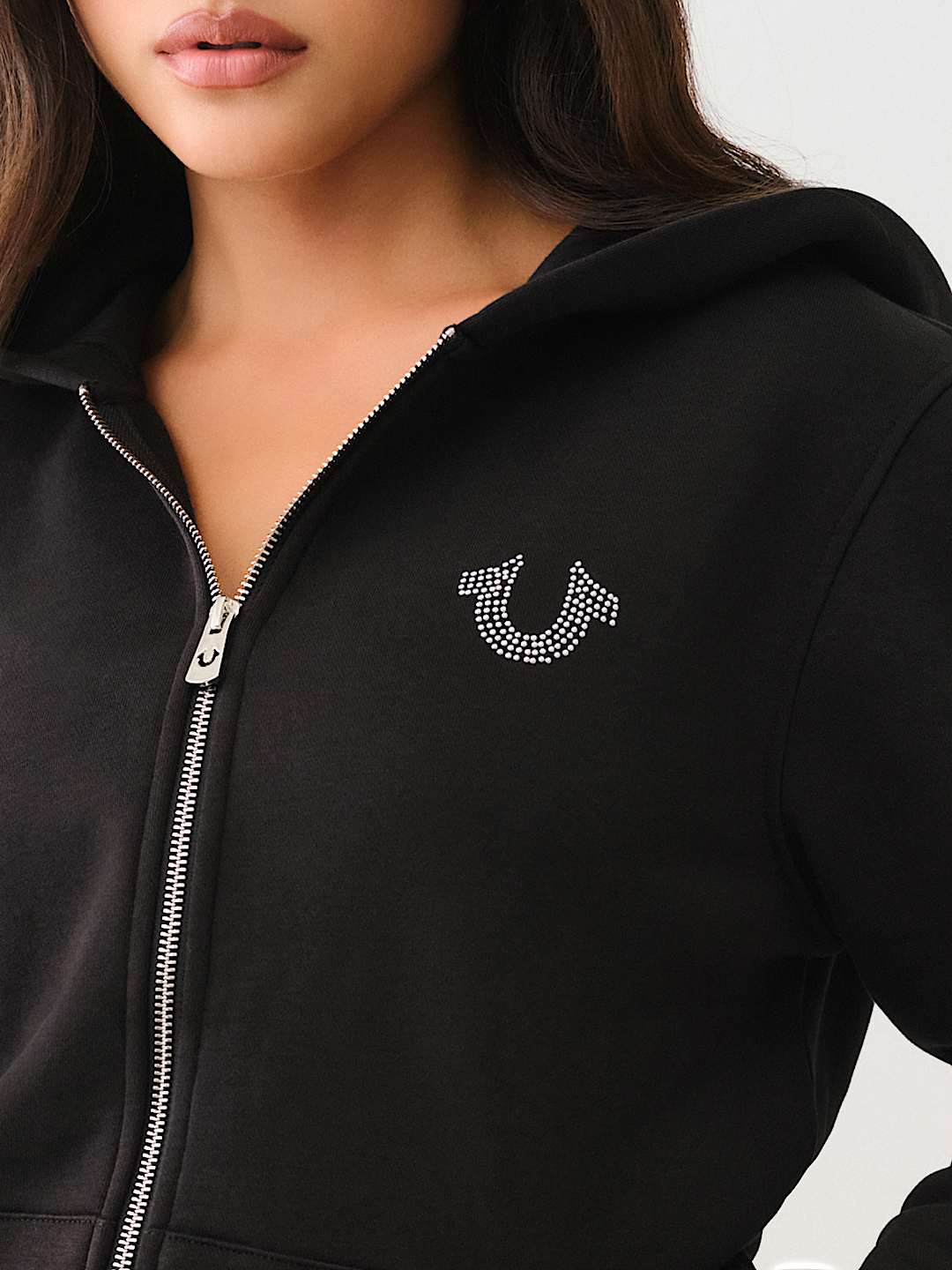 STUDDED BOYFRIEND ZIP HOODIE, image 4