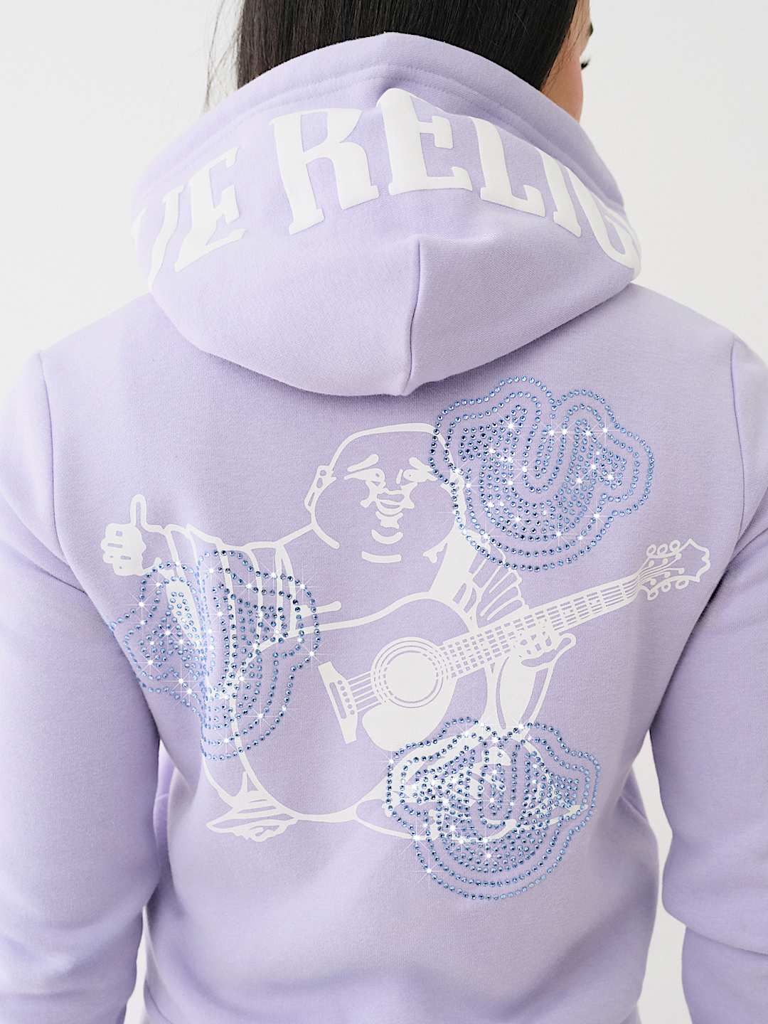 Purple shops true religion hoodie