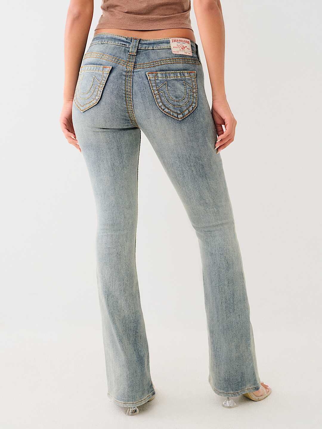 BECCA SADDLE STITCH SPADE POCKET BOOTCUT JEAN