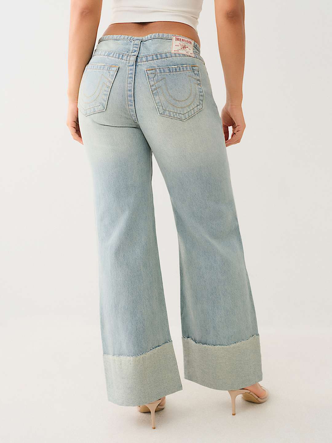 LEILA CUFFED LOW RISE BAGGY JEAN