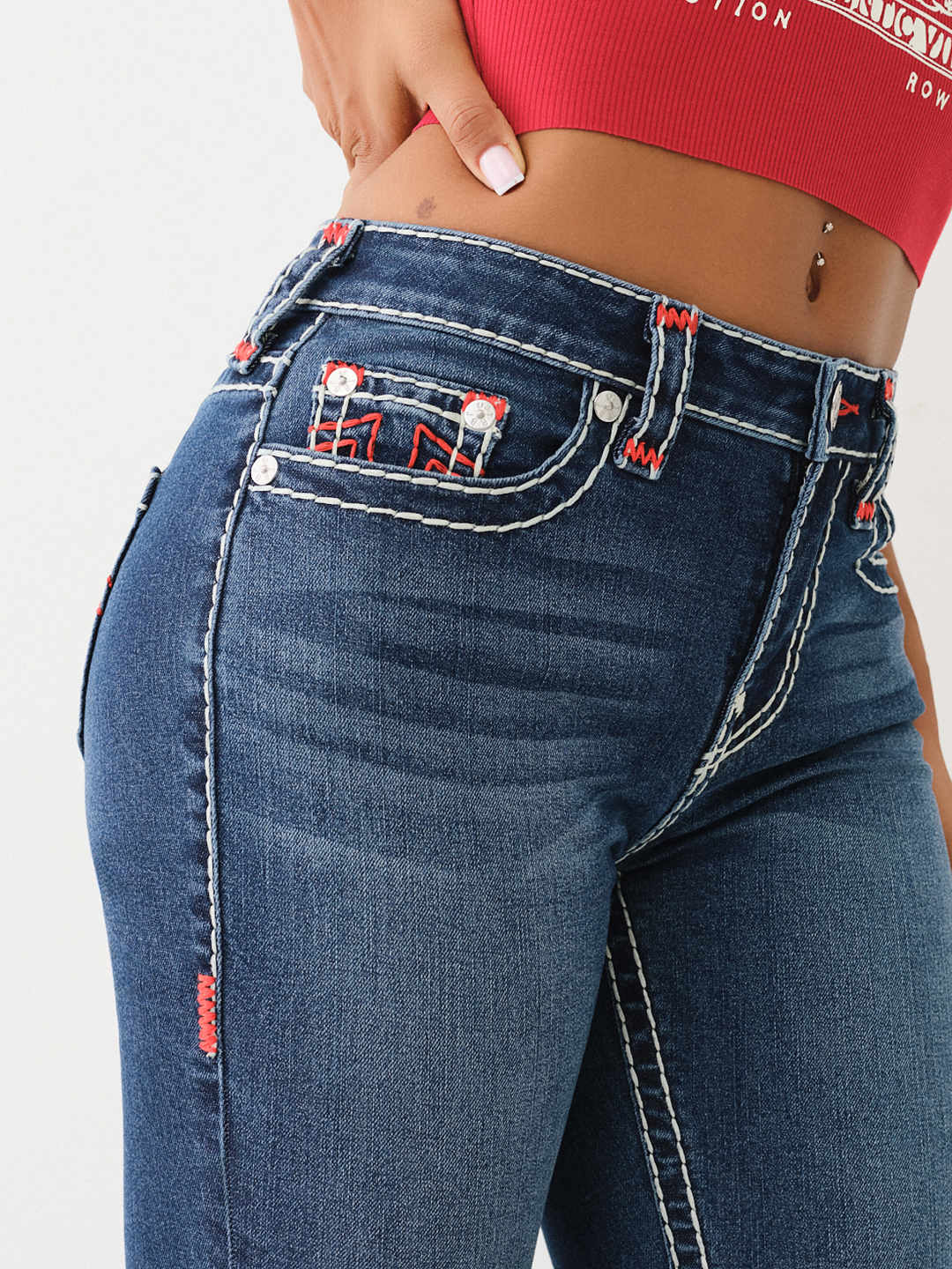 JENNIE MID RISE SUPER T SKINNY JEAN - Blue | True Religion