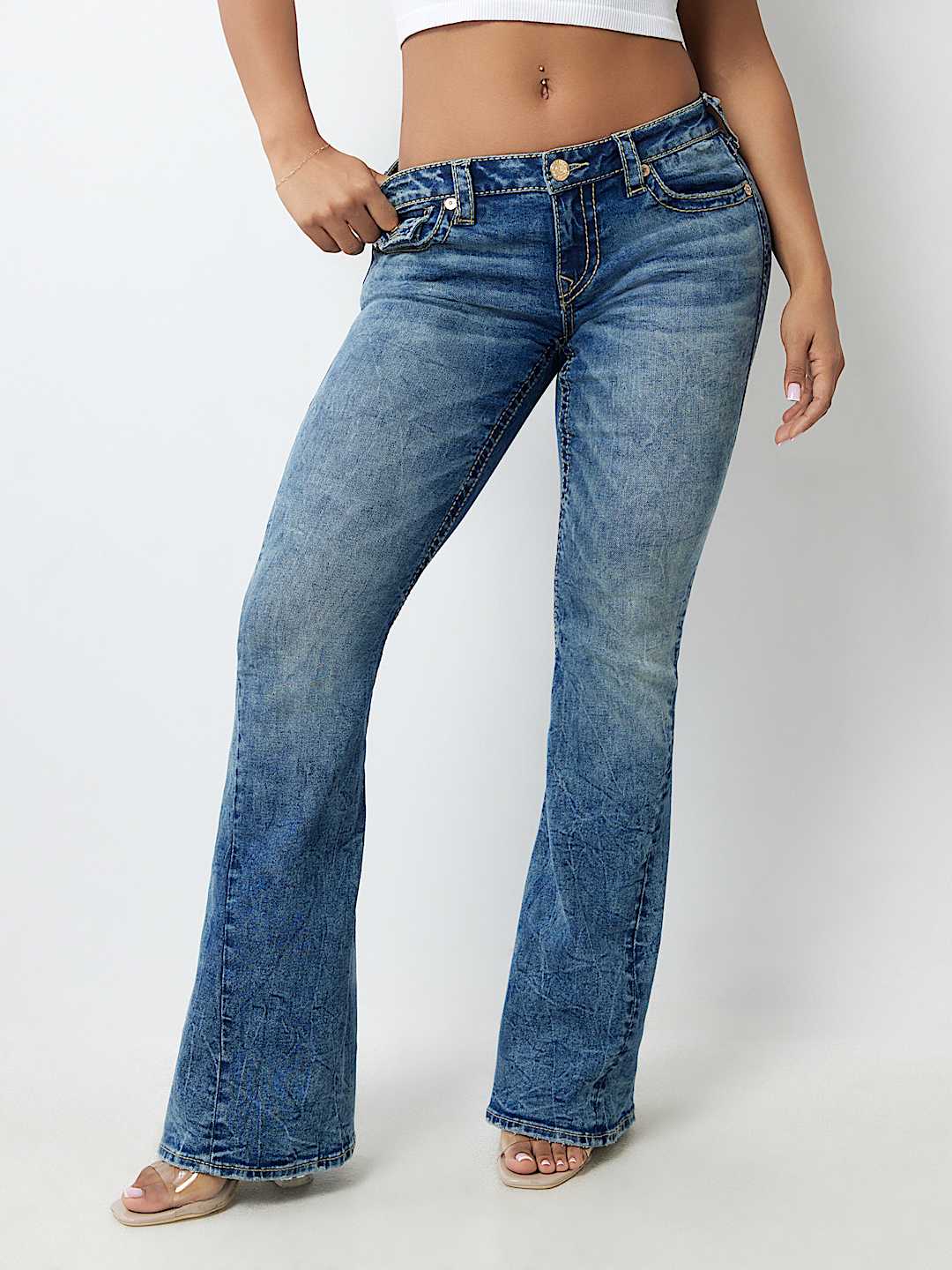 JOEY LOW RISE BIG T FLARE JEAN