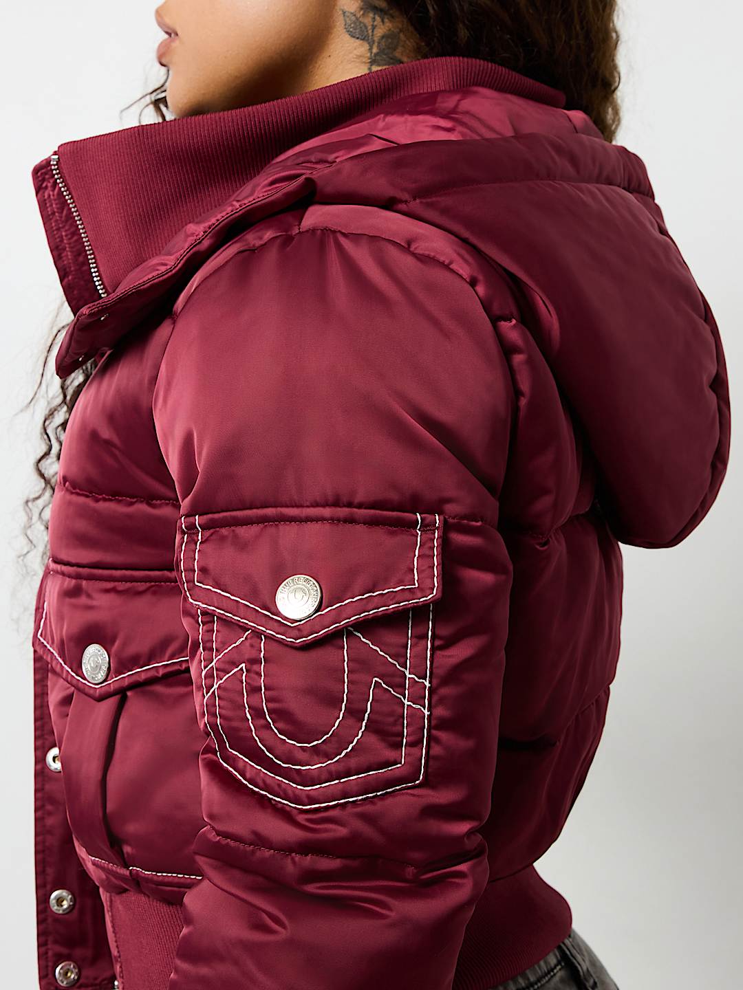 CROP HOODED PUFFER JACKET, image 5