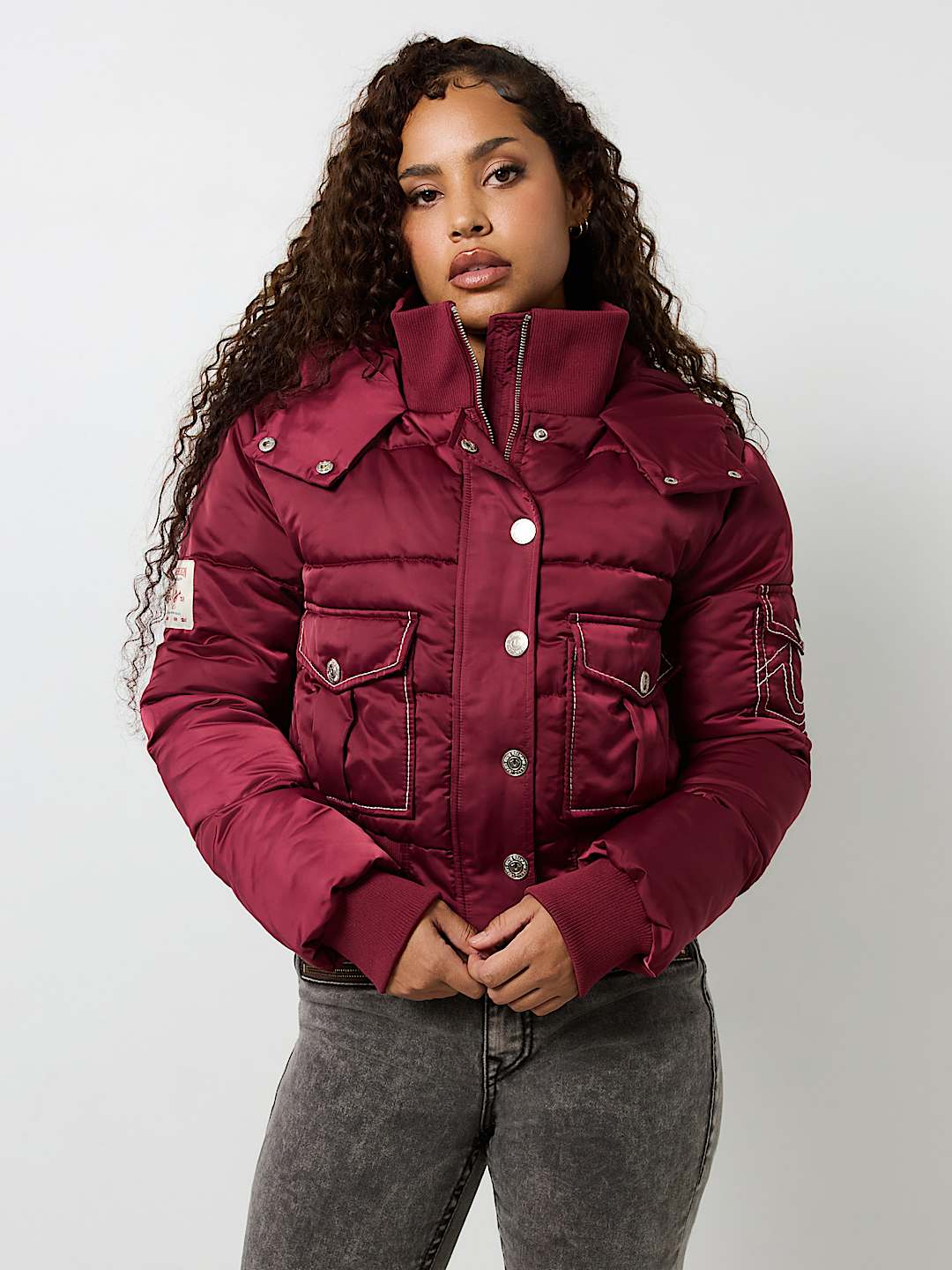 CROP HOODED PUFFER JACKET, image 7