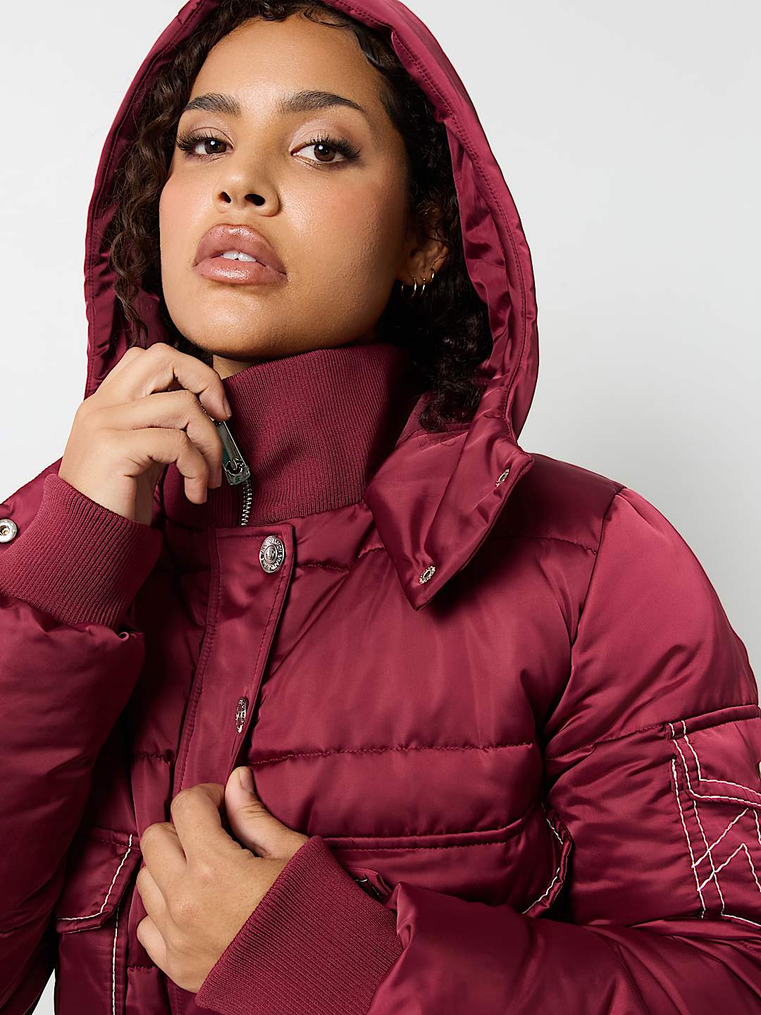 CROP HOODED PUFFER JACKET, image 8