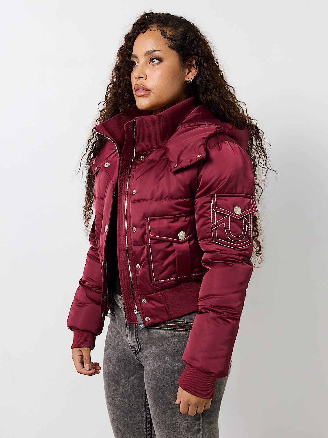 CROP HOODED PUFFER JACKET, image 10