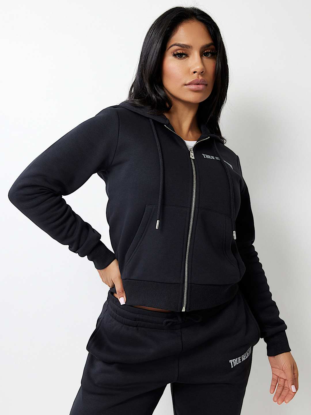 CRYSTAL WING ZIP HOODIE, image 2