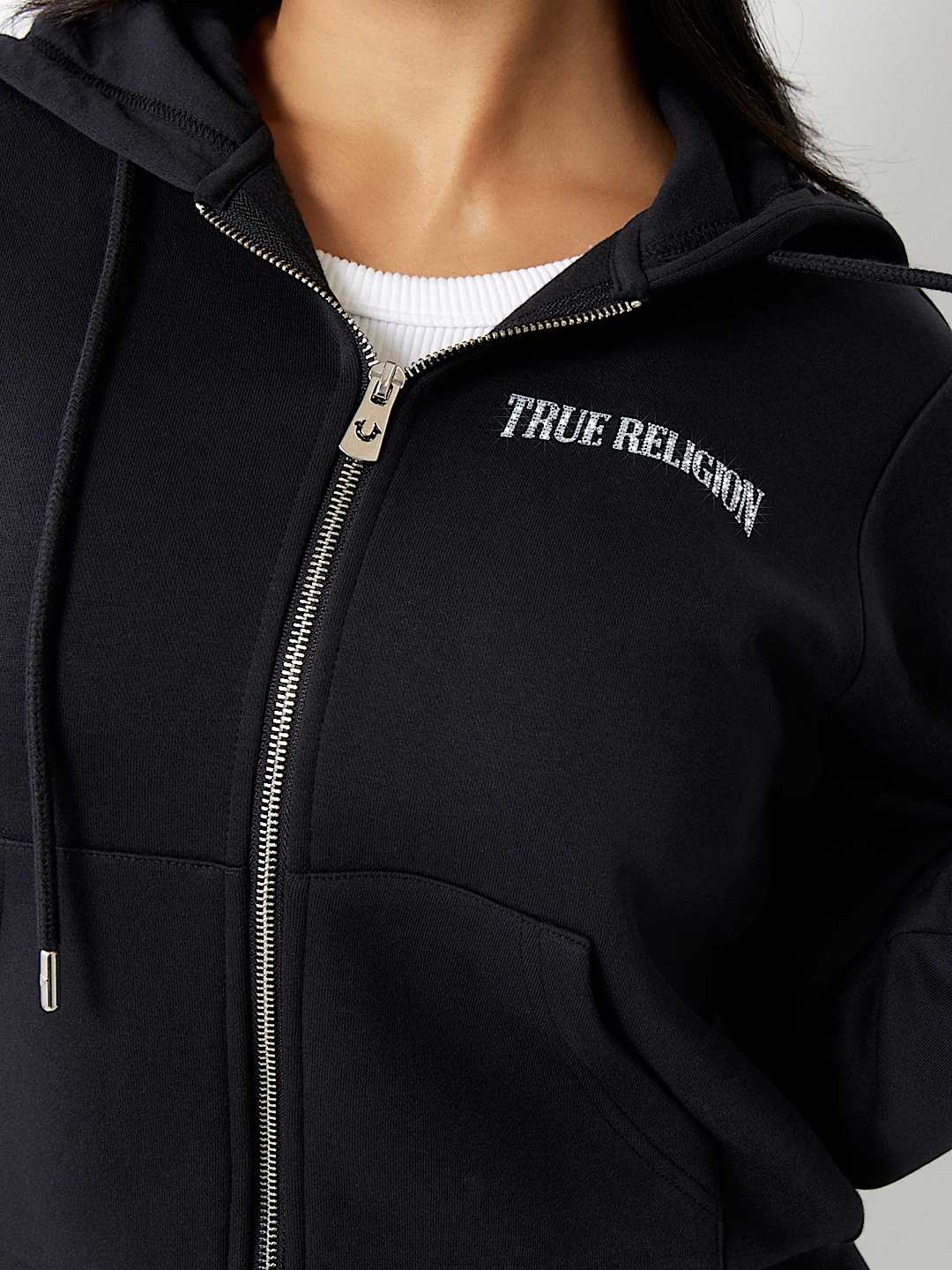 CRYSTAL WING ZIP HOODIE, image 3