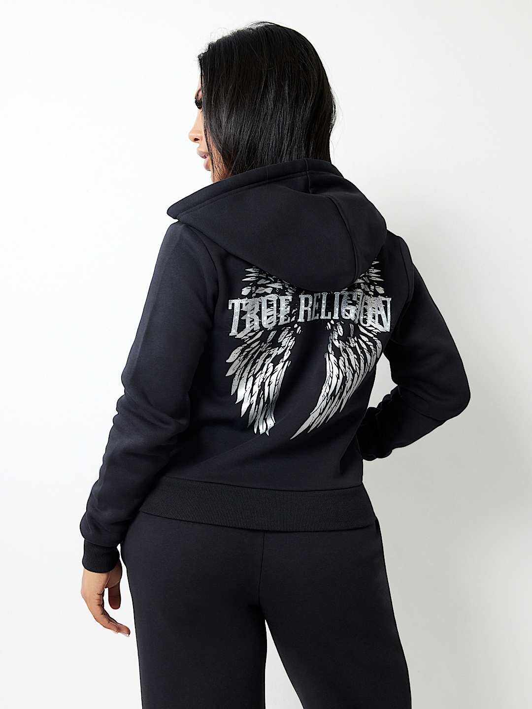 CRYSTAL WING ZIP HOODIE, image 5