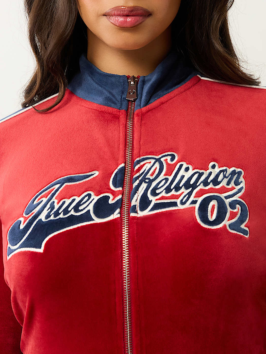 VELOUR PANELLED TRACK JACKET