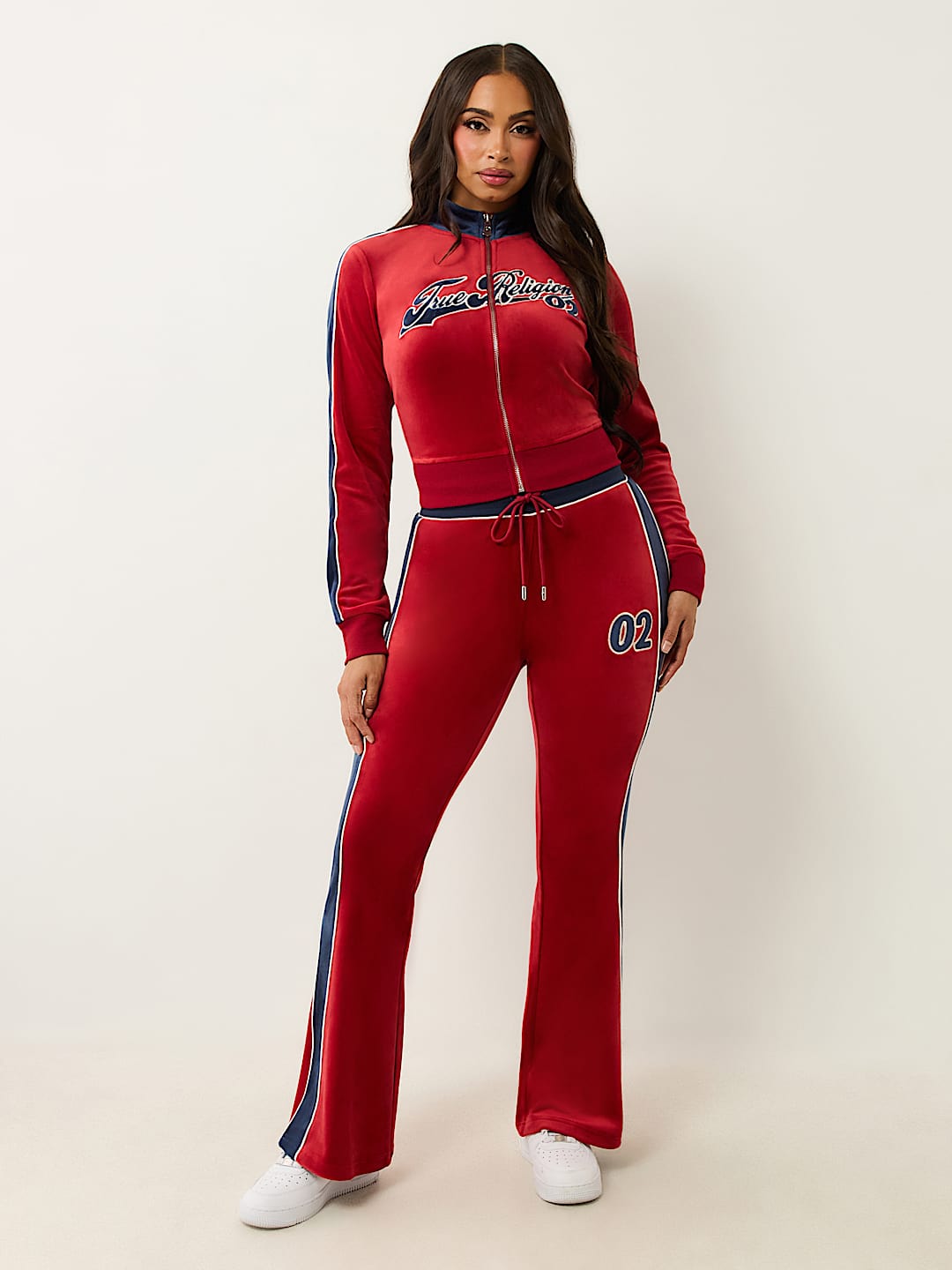 VELOUR PANELLED TRACK PANT